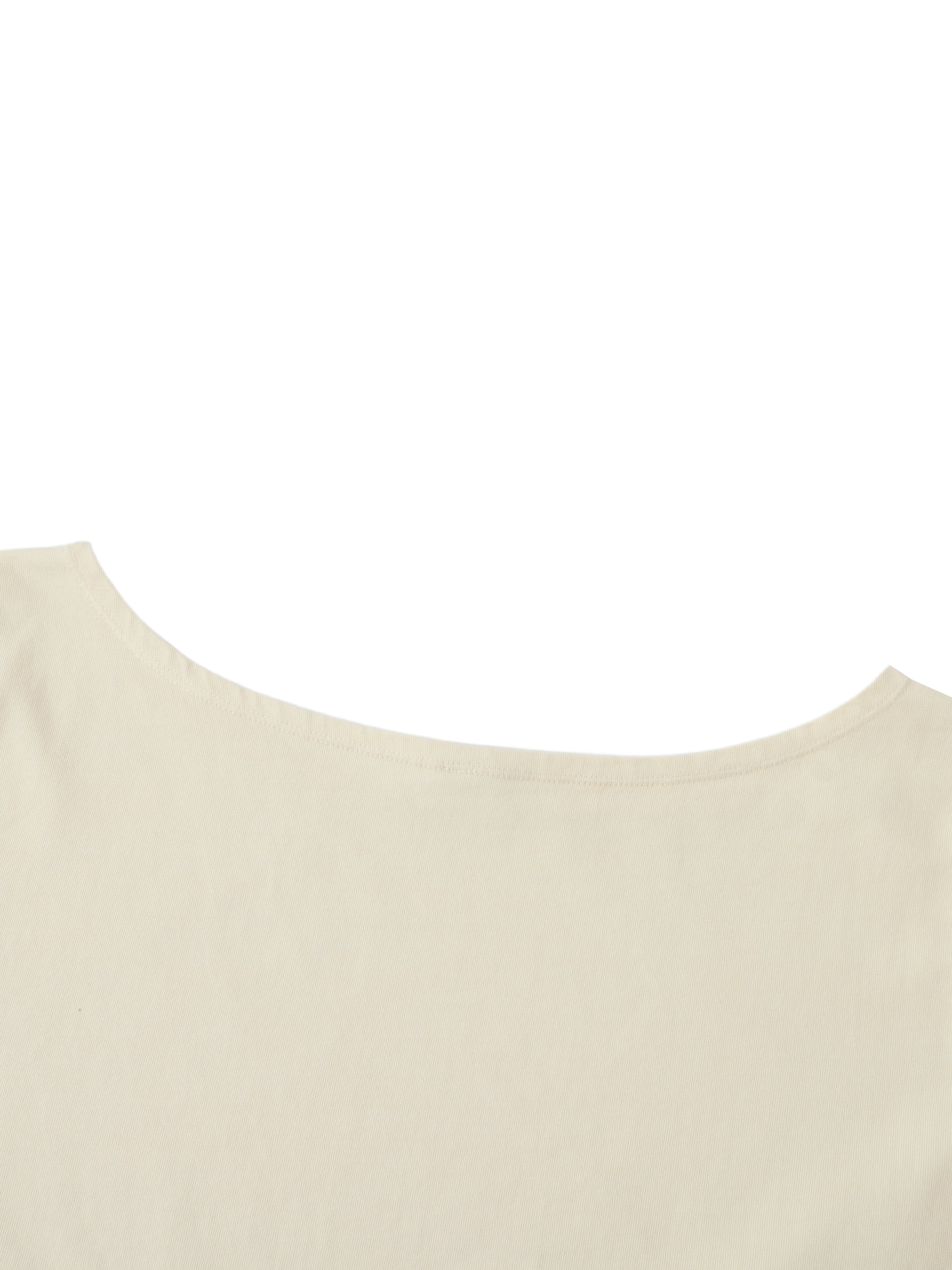 Wolvyn Off - Shoulder Rolled Hem Cotton T-Shirt - Wolvyn Apparel