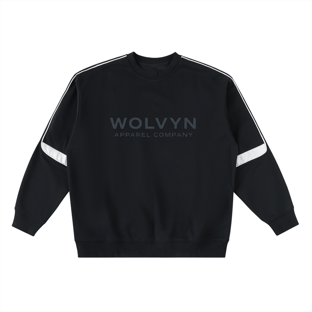 Wolvyn Oversized Crewneck Taped Sweatshirt - Wolvyn Apparel