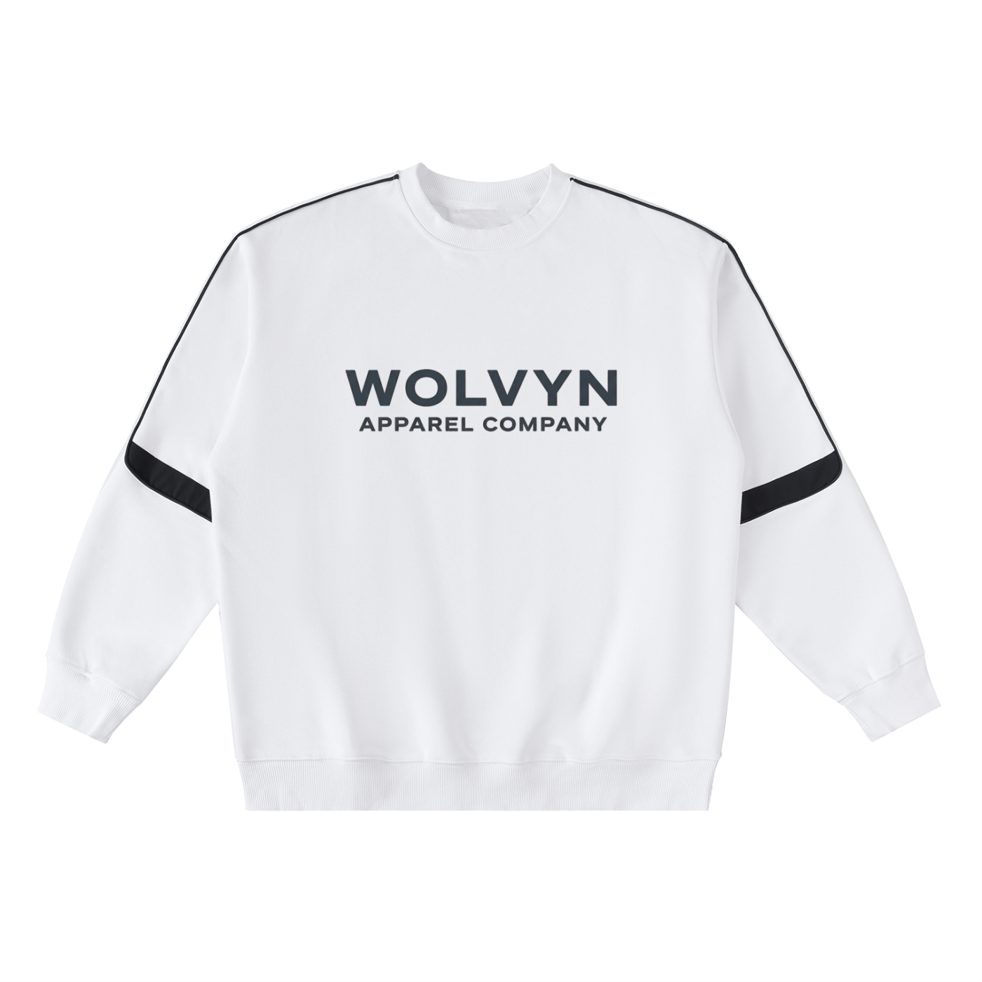 Wolvyn Oversized Crewneck Taped Sweatshirt - Wolvyn Apparel