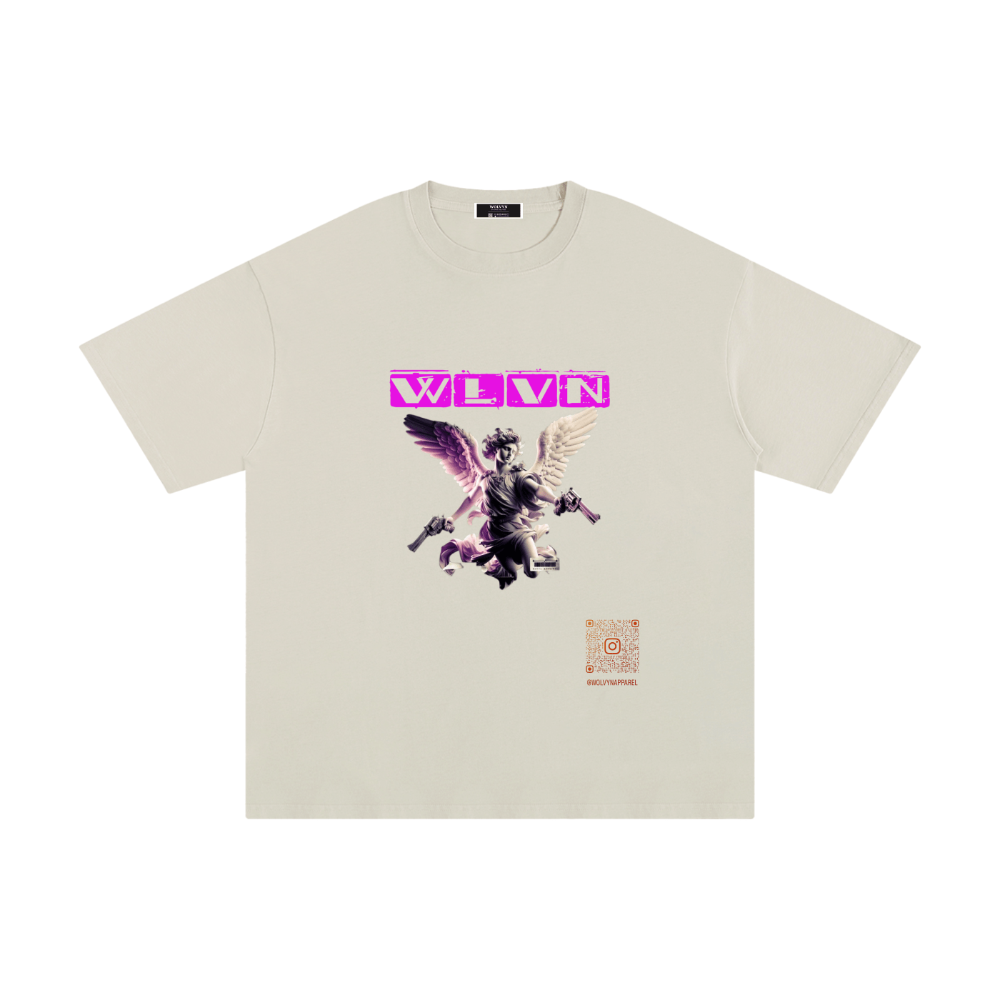 Wolvyn QR Code Pure Cotton T-Shirt - Wolvyn Apparel