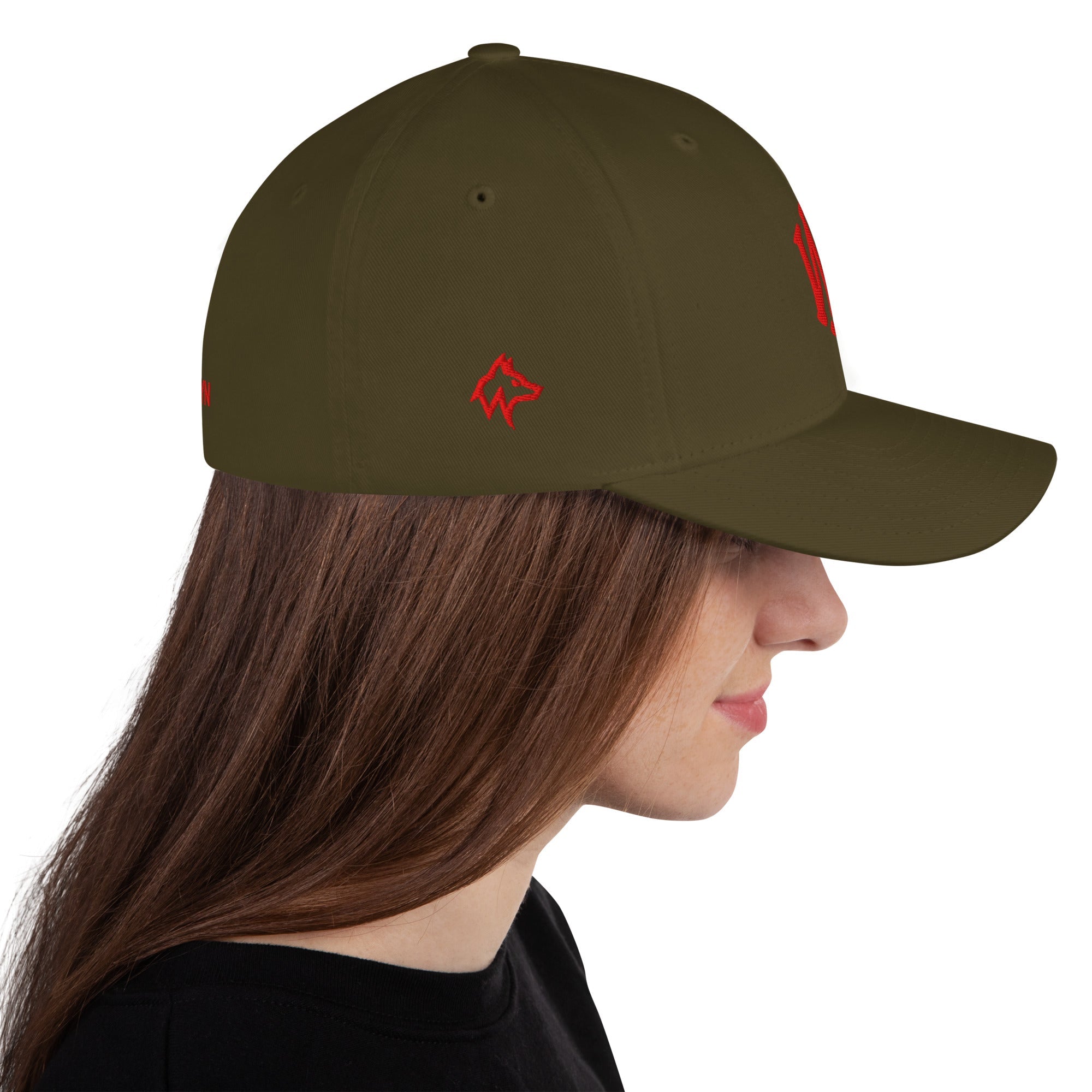 Wolvyn Red Stitch Structured Twill Cap - Wolvyn Apparel
