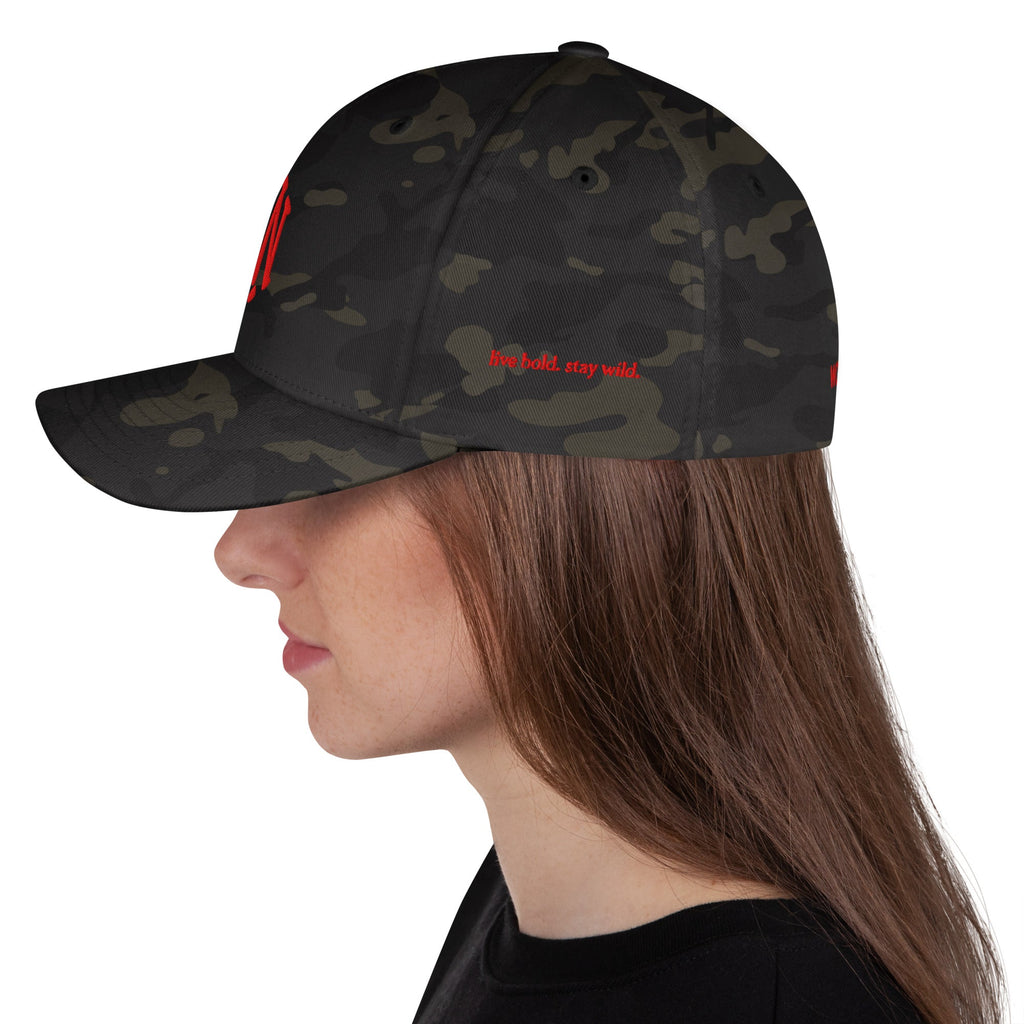 Wolvyn Red Stitch Structured Twill Cap - Wolvyn Apparel