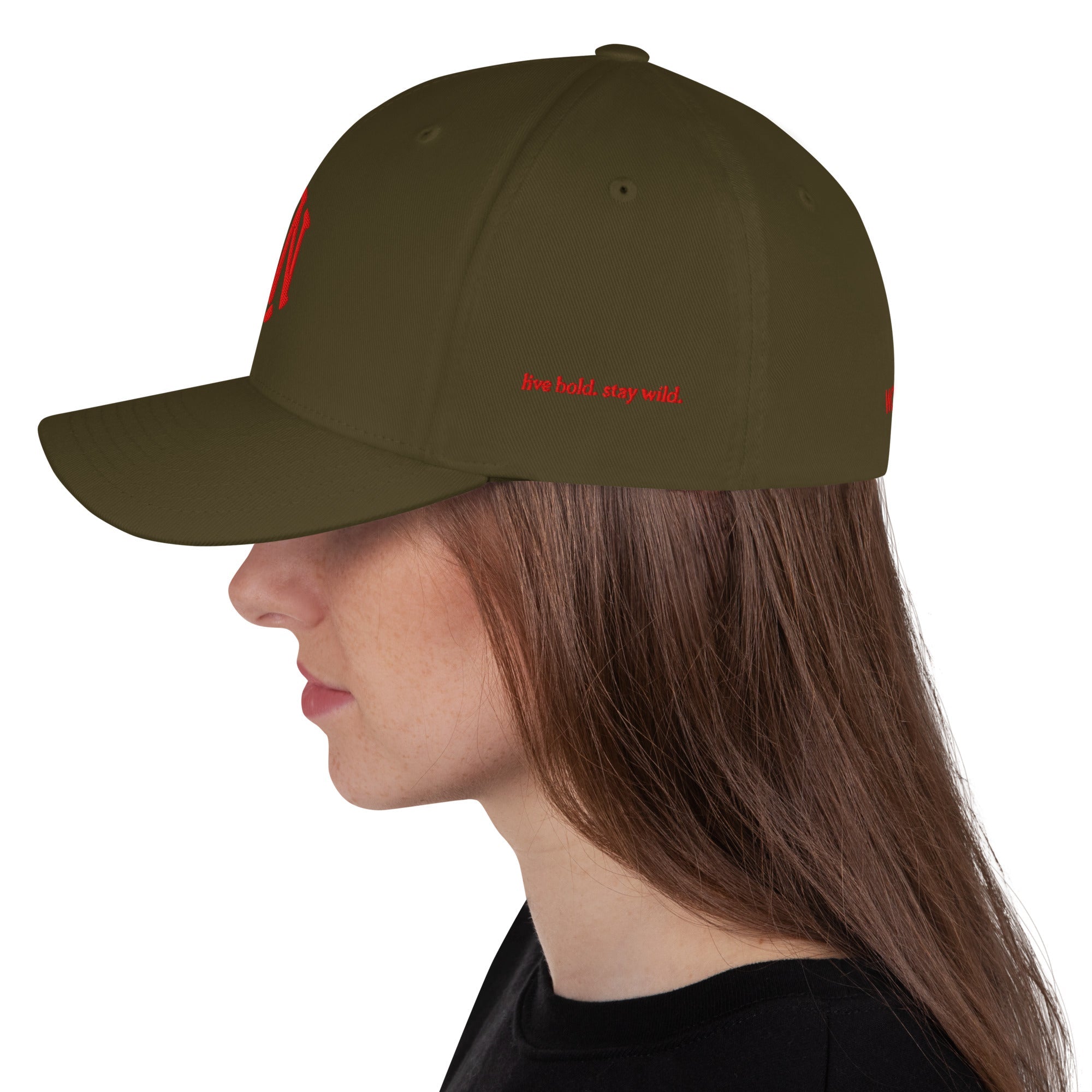 Wolvyn Red Stitch Structured Twill Cap - Wolvyn Apparel