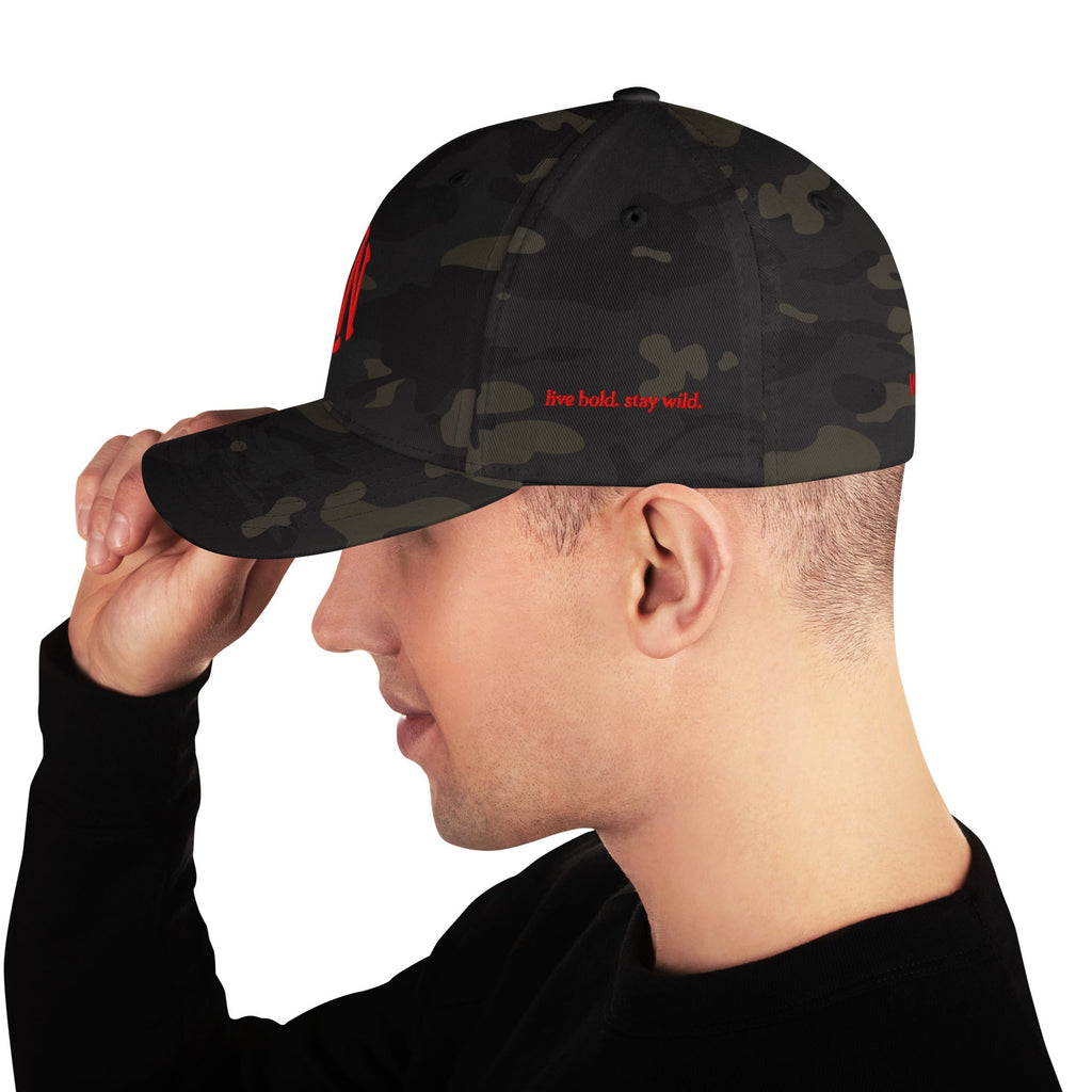 Wolvyn Red Stitch Structured Twill Cap - Wolvyn Apparel