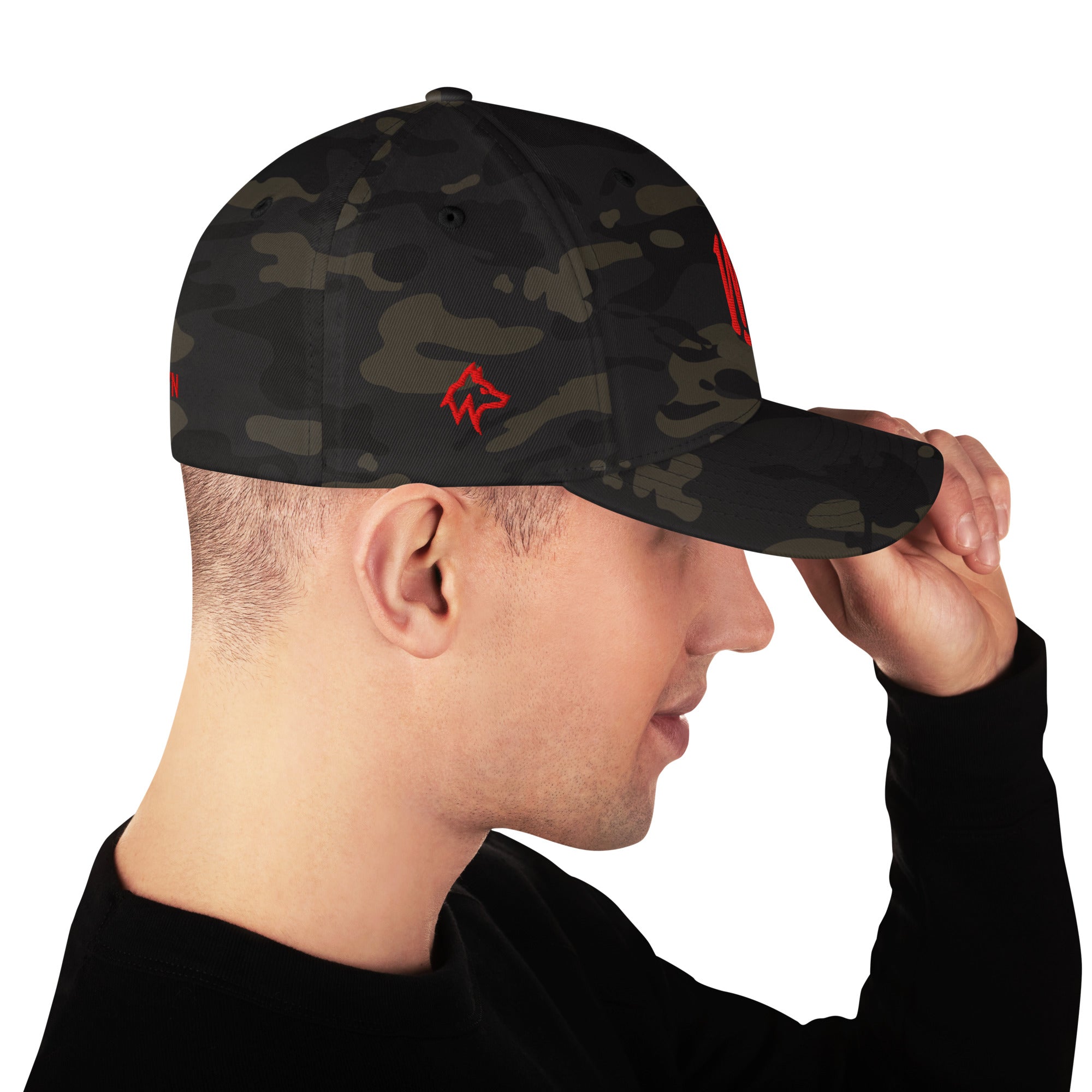Wolvyn Red Stitch Structured Twill Cap - Wolvyn Apparel