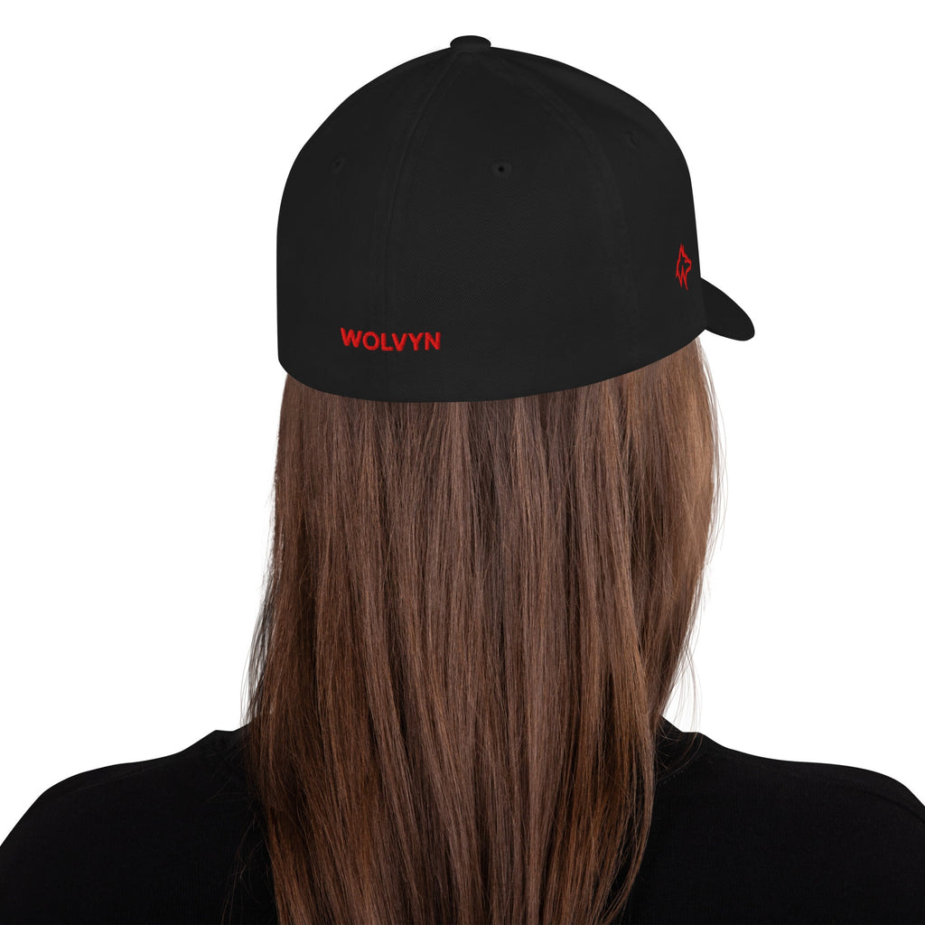 Wolvyn Red Stitch Structured Twill Cap - Wolvyn Apparel