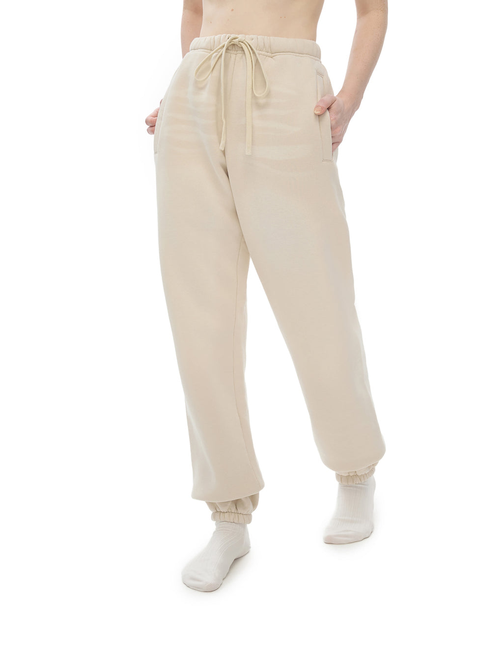 Wolvyn Rose Gold Sunfade Fleeced Sweatpants - Wolvyn Apparel