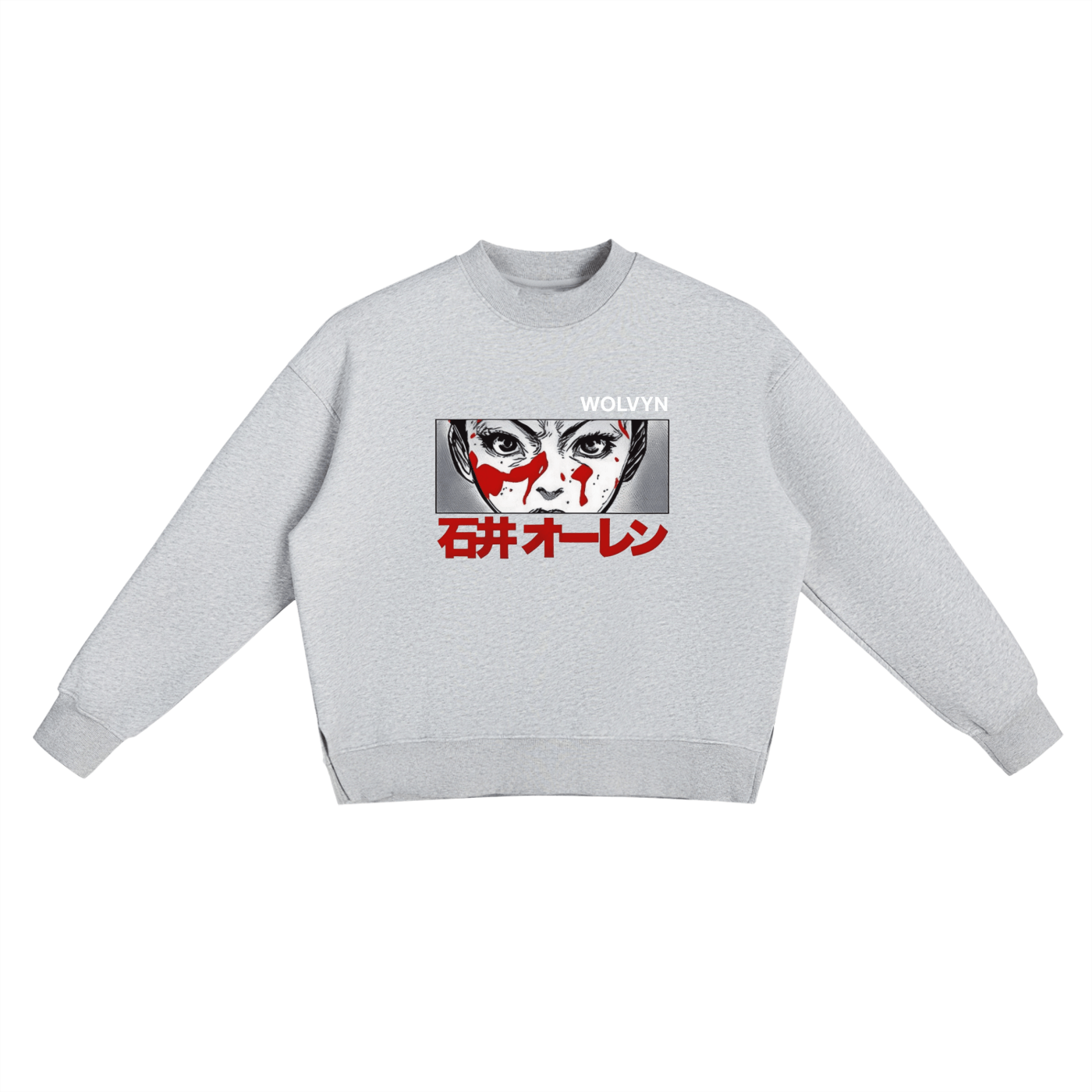 Wolvyn Samurai Fleece Side Slit Crewneck Sweatshirt - Wolvyn Apparel