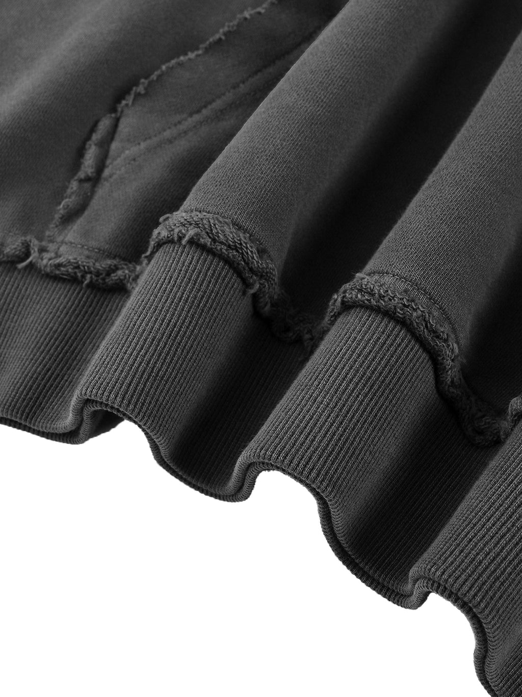 Wolvyn Sneakers Snow Washed Raw Edge Double Layered Hoodie - Wolvyn Apparel