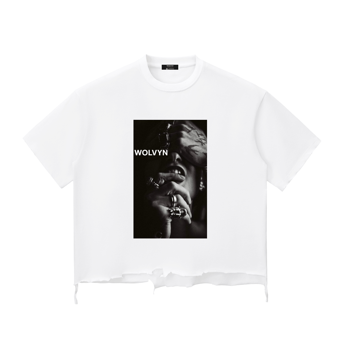 Wolvyn Snow Wash Raw - Hem Boxy T-shirt - Wolvyn Apparel