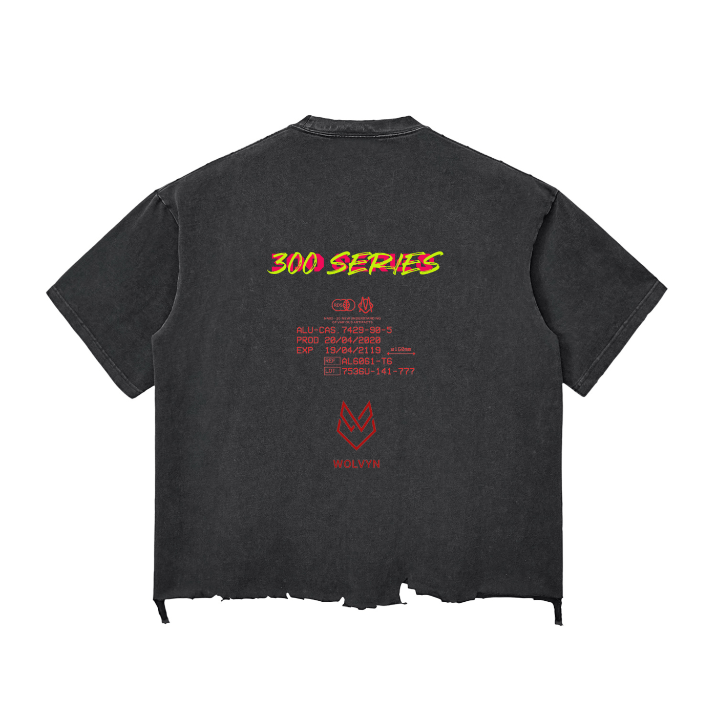 Wolvyn Snow Wash Raw - Hem Boxy T-shirt - Wolvyn Apparel