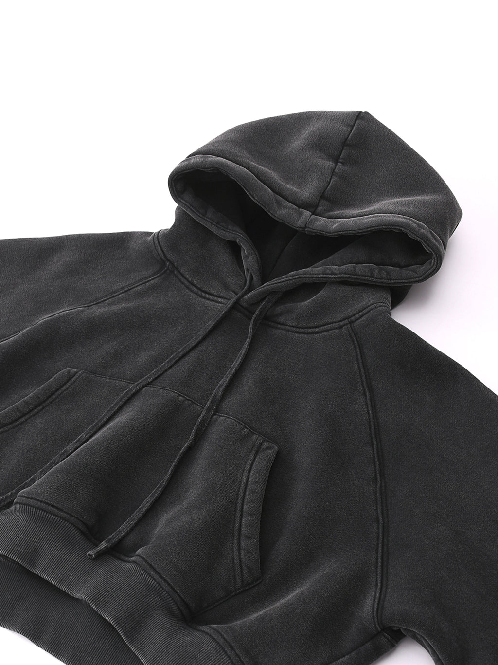 Wolvyn Snow Washed Cropped Hoodie - Wolvyn Apparel