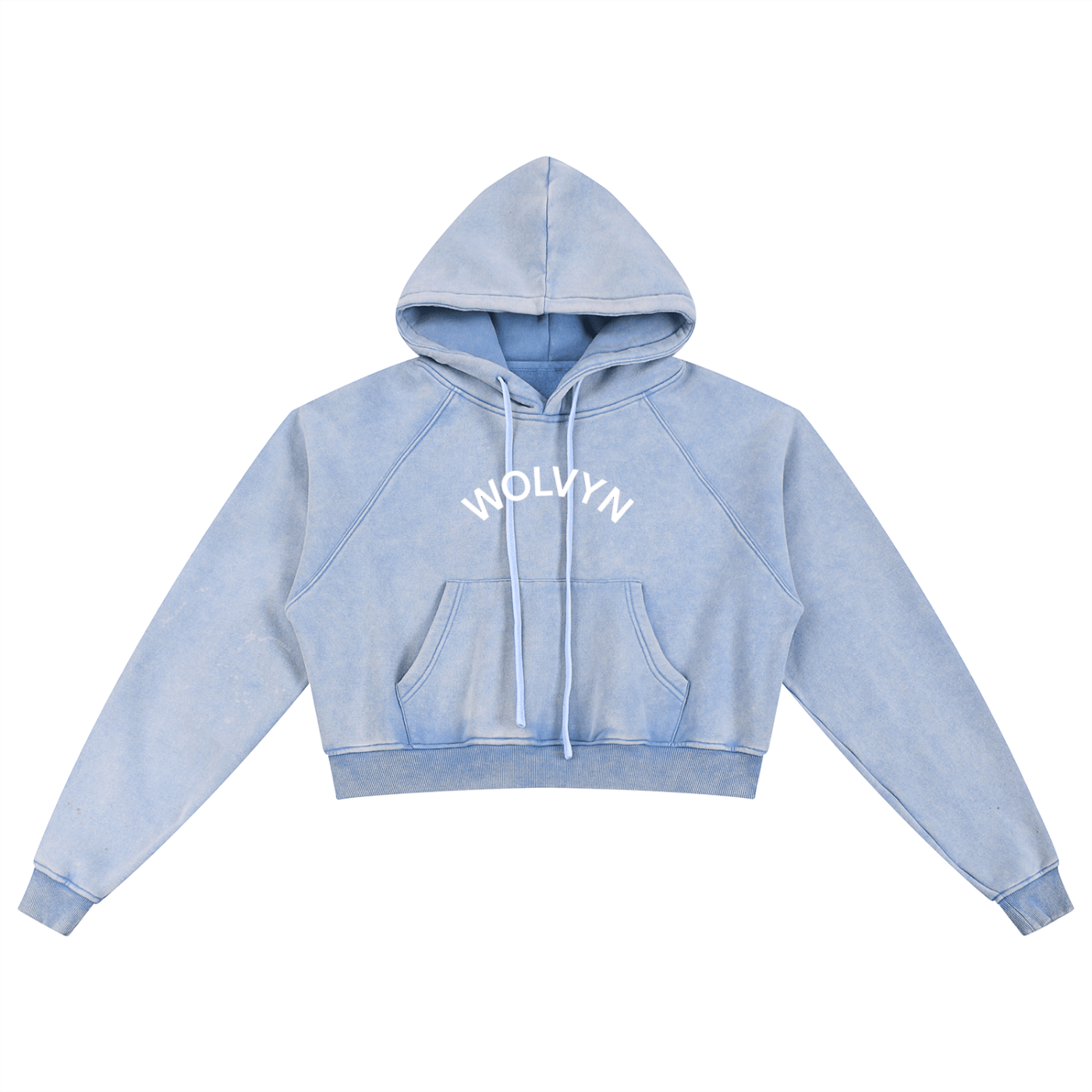 Wolvyn Snow Washed Cropped Hoodie - Wolvyn Apparel