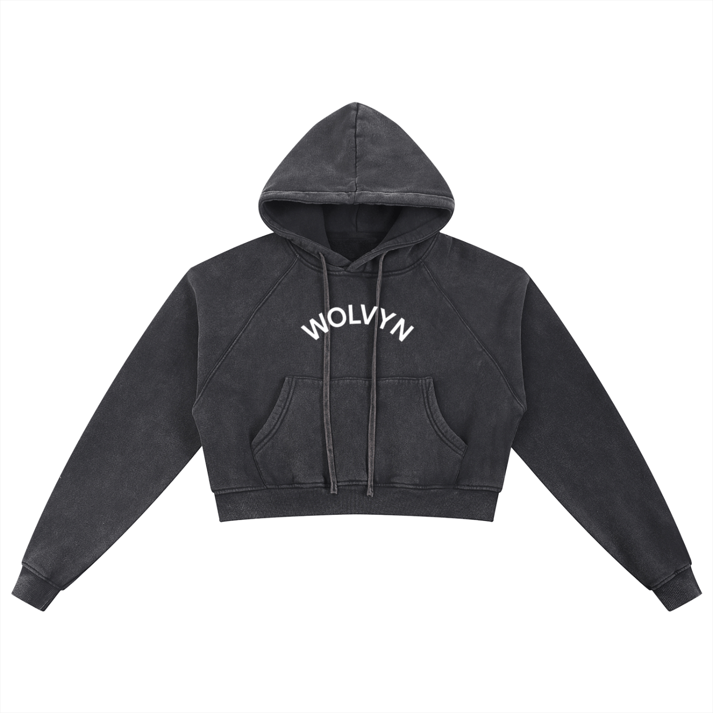 Wolvyn Snow Washed Cropped Hoodie - Wolvyn Apparel