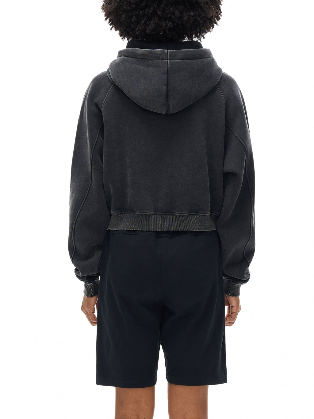 Wolvyn Snow Washed Cropped Hoodie - Wolvyn Apparel
