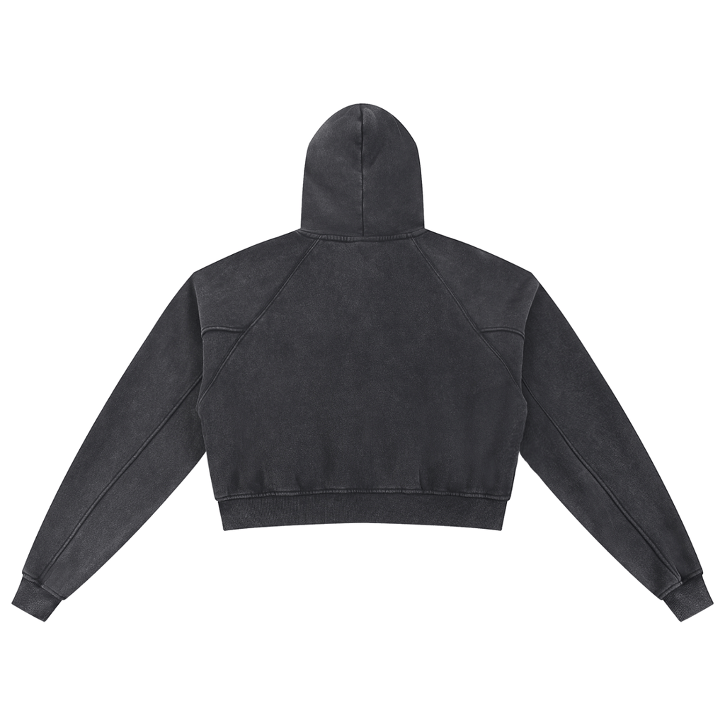 Wolvyn Snow Washed Cropped Hoodie - Wolvyn Apparel