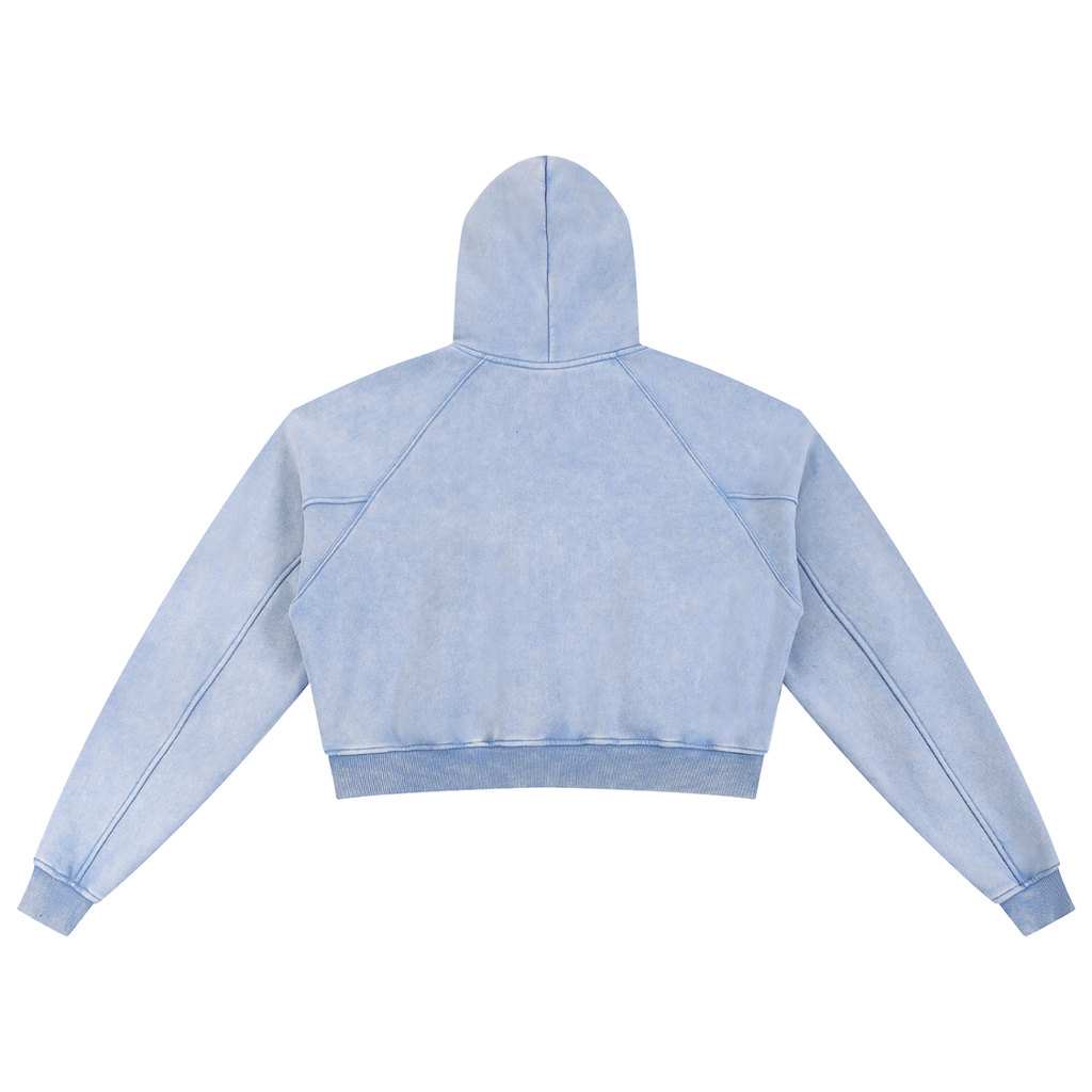 Wolvyn Snow Washed Cropped Hoodie - Wolvyn Apparel