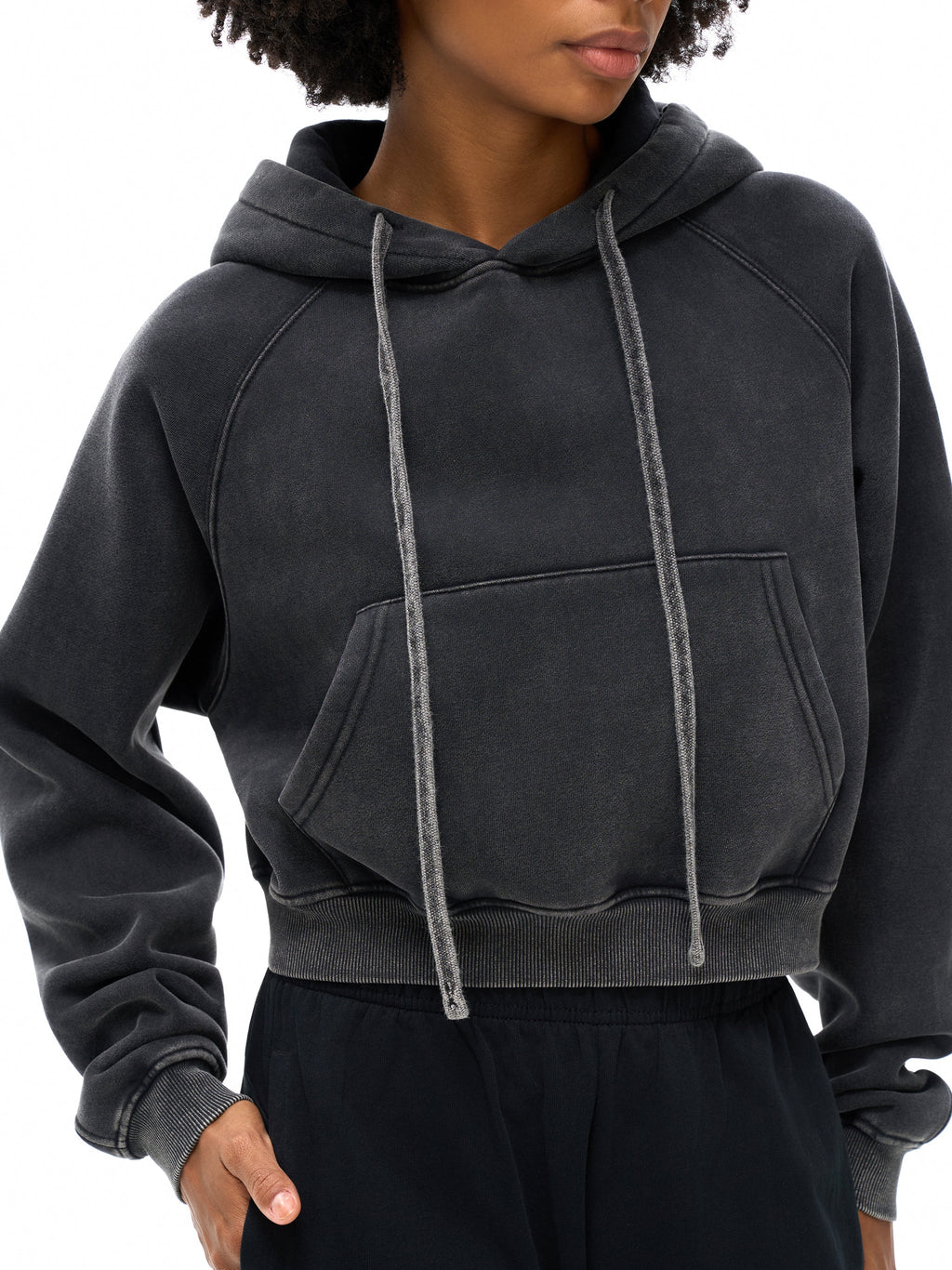 Wolvyn Snow Washed Cropped Hoodie - Wolvyn Apparel