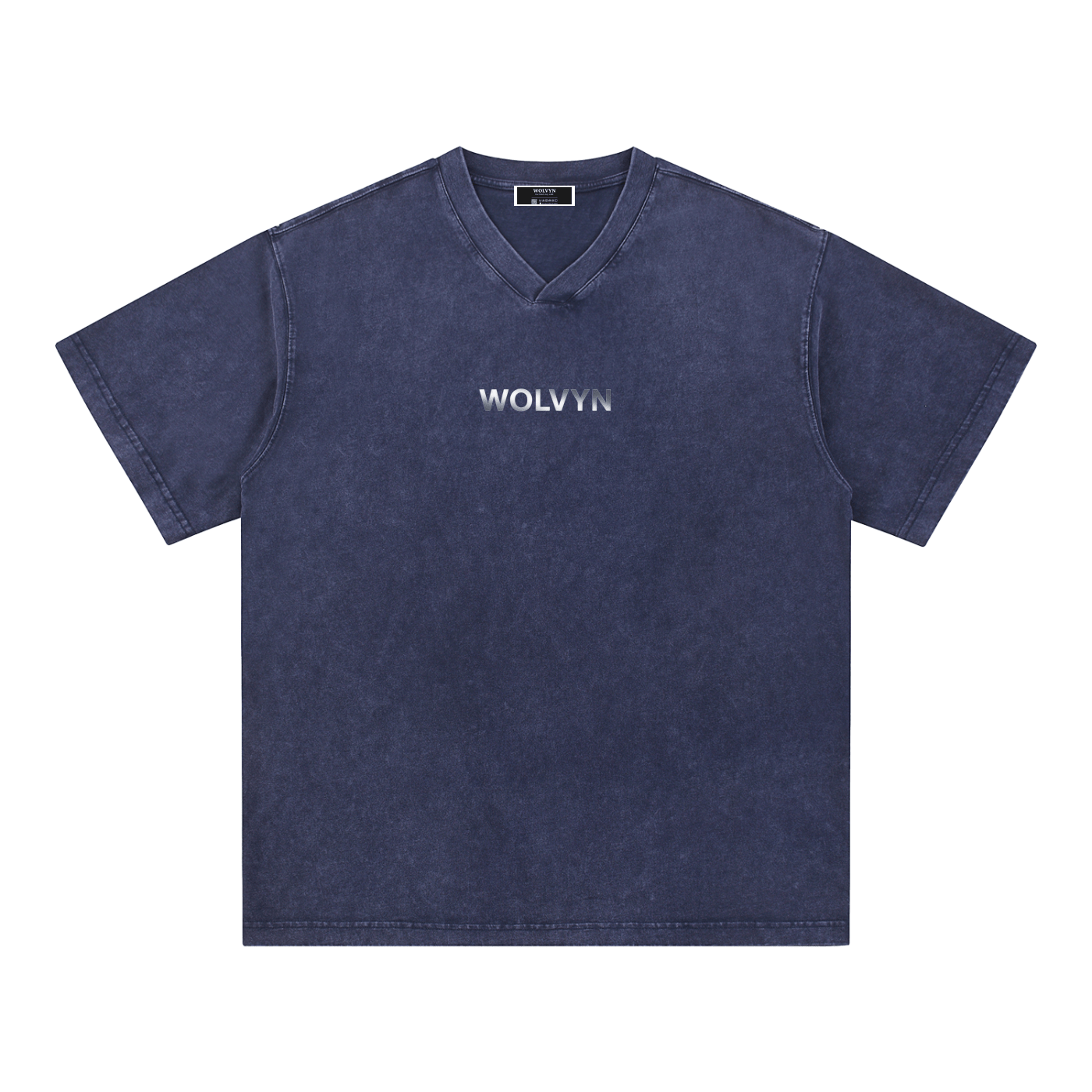 Wolvyn Snow Washed V - Neck Cotton T-Shirt - Wolvyn Apparel