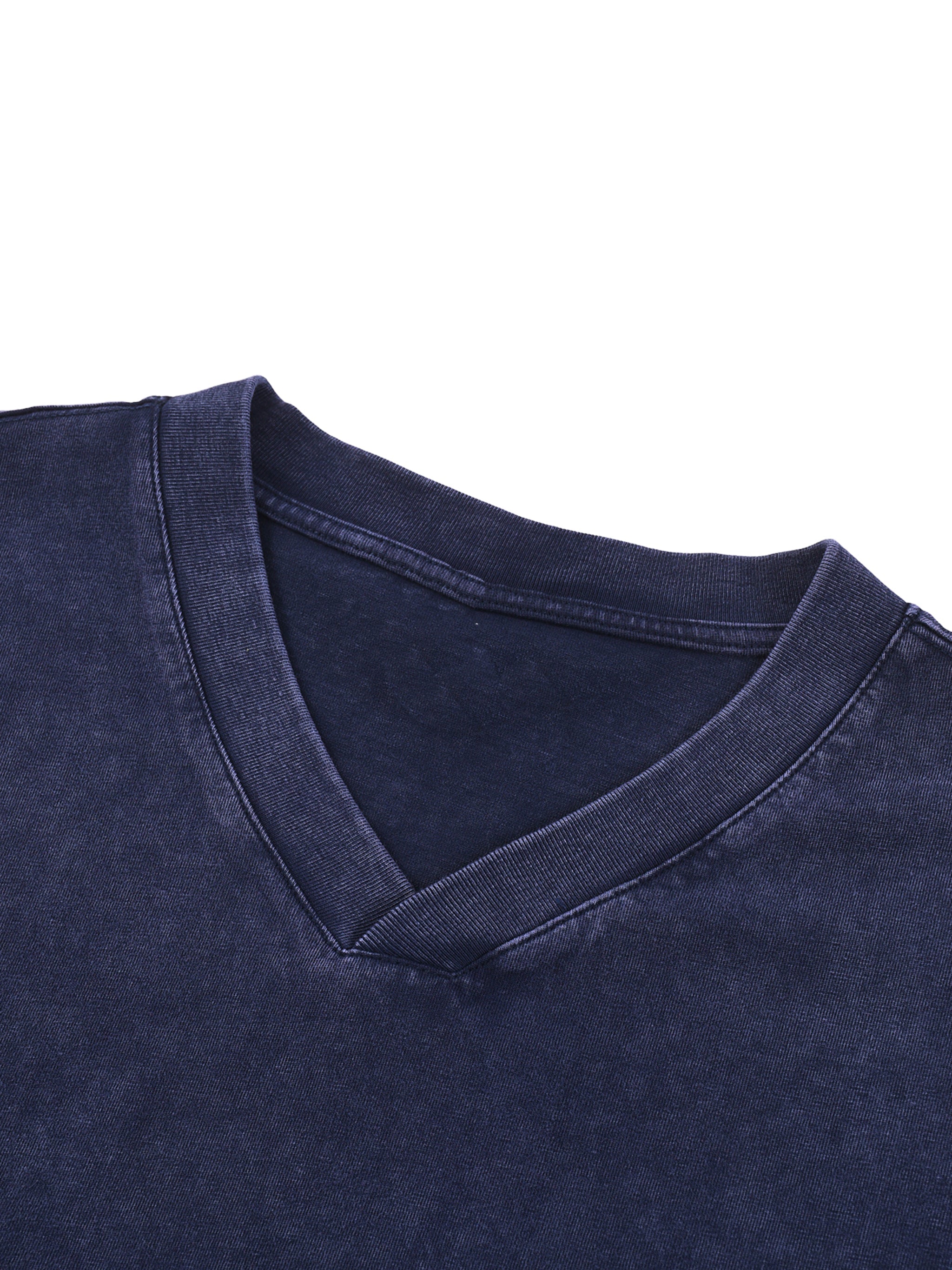 Wolvyn Snow Washed V - Neck Cotton T-Shirt - Wolvyn Apparel