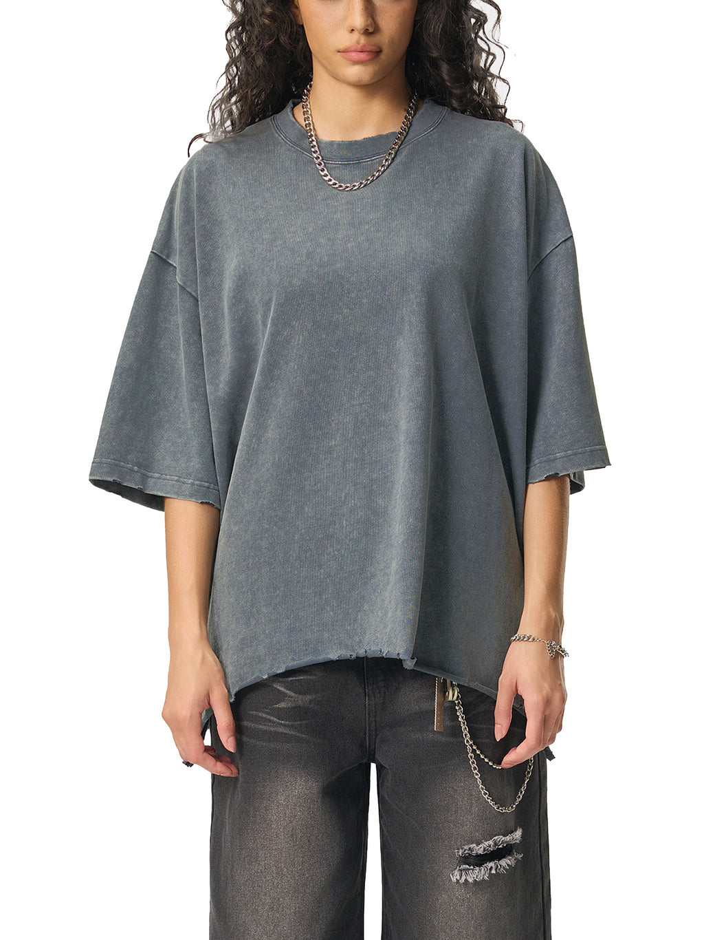 Wolvyn Sold Out Justice Snow Wash Raw - Hem Boxy T-shirt - Wolvyn Apparel