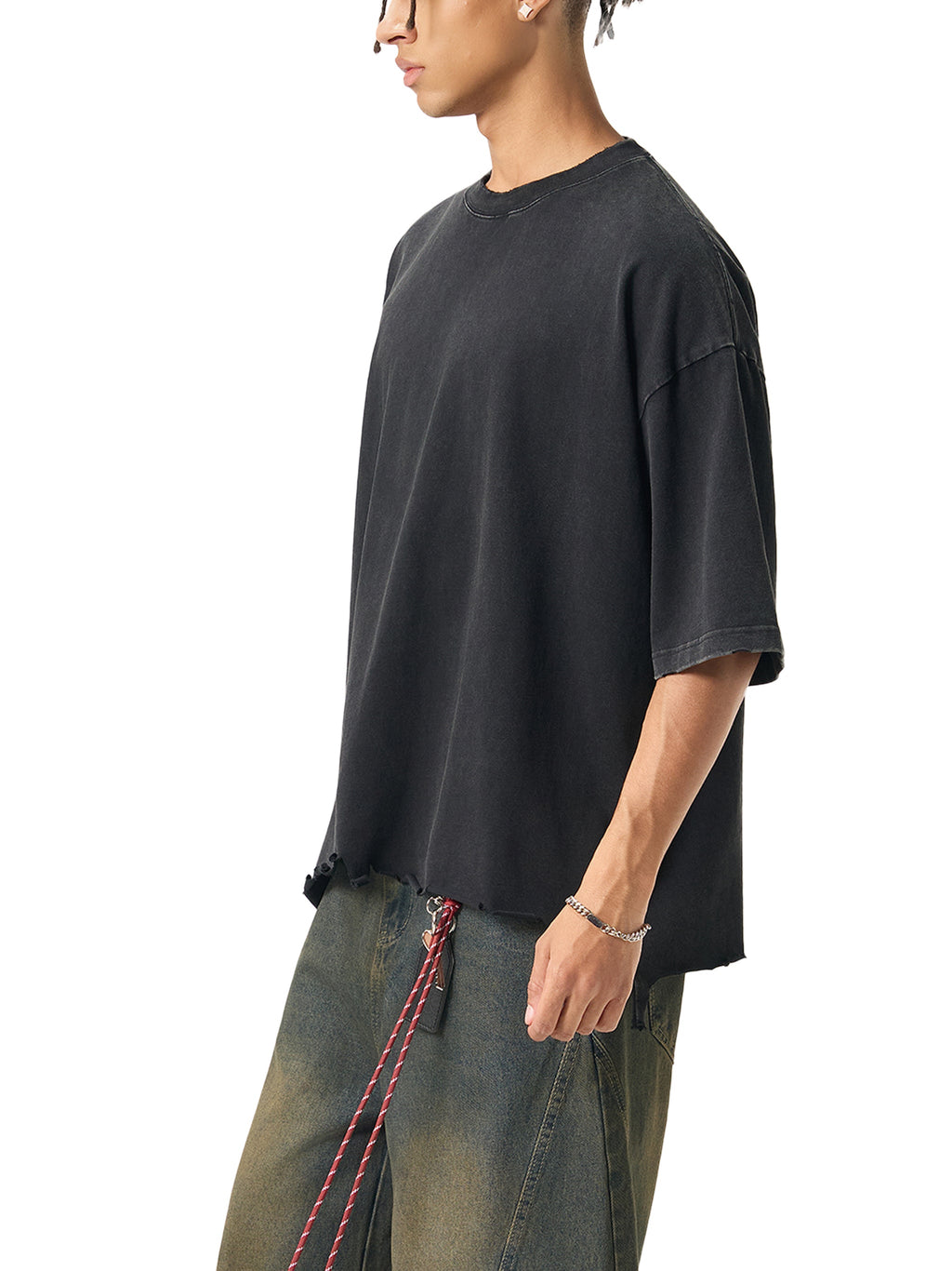 Wolvyn Sold Out Justice Snow Wash Raw - Hem Boxy T-shirt - Wolvyn Apparel