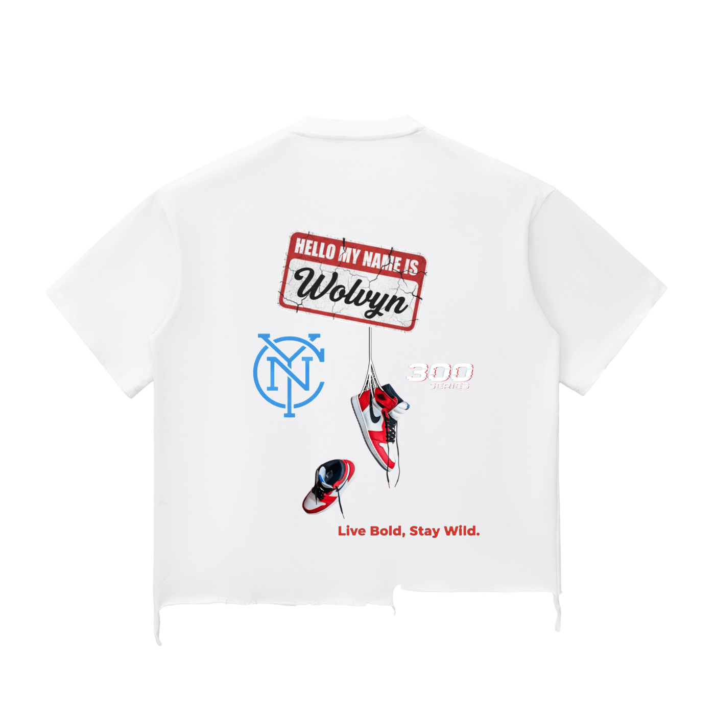 Wolvyn Spidey Snow Wash Raw - Hem Boxy T-shirt - Wolvyn Apparel