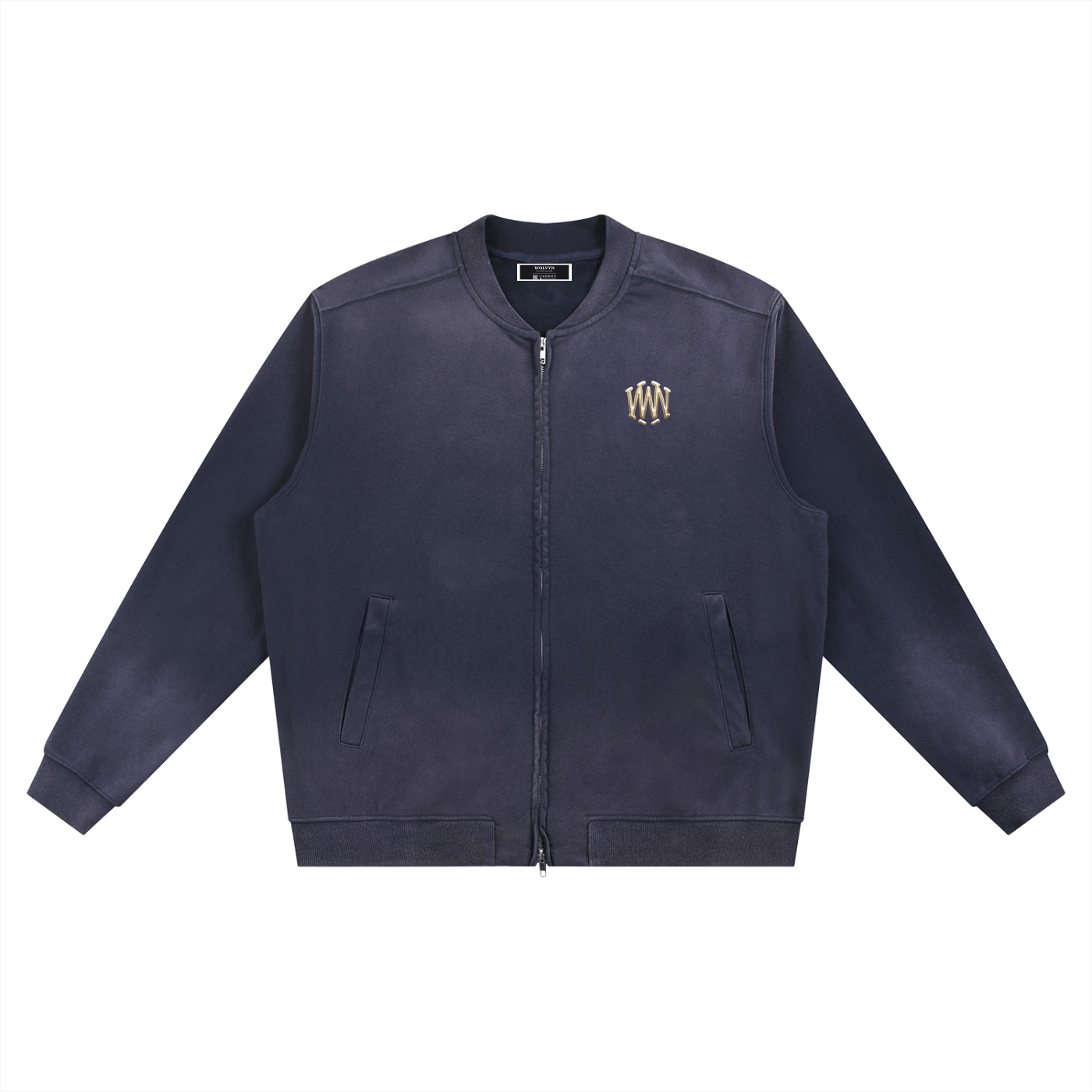 Wolvyn Sun Fade Heavyweight Baseball Jacket - Wolvyn Apparel