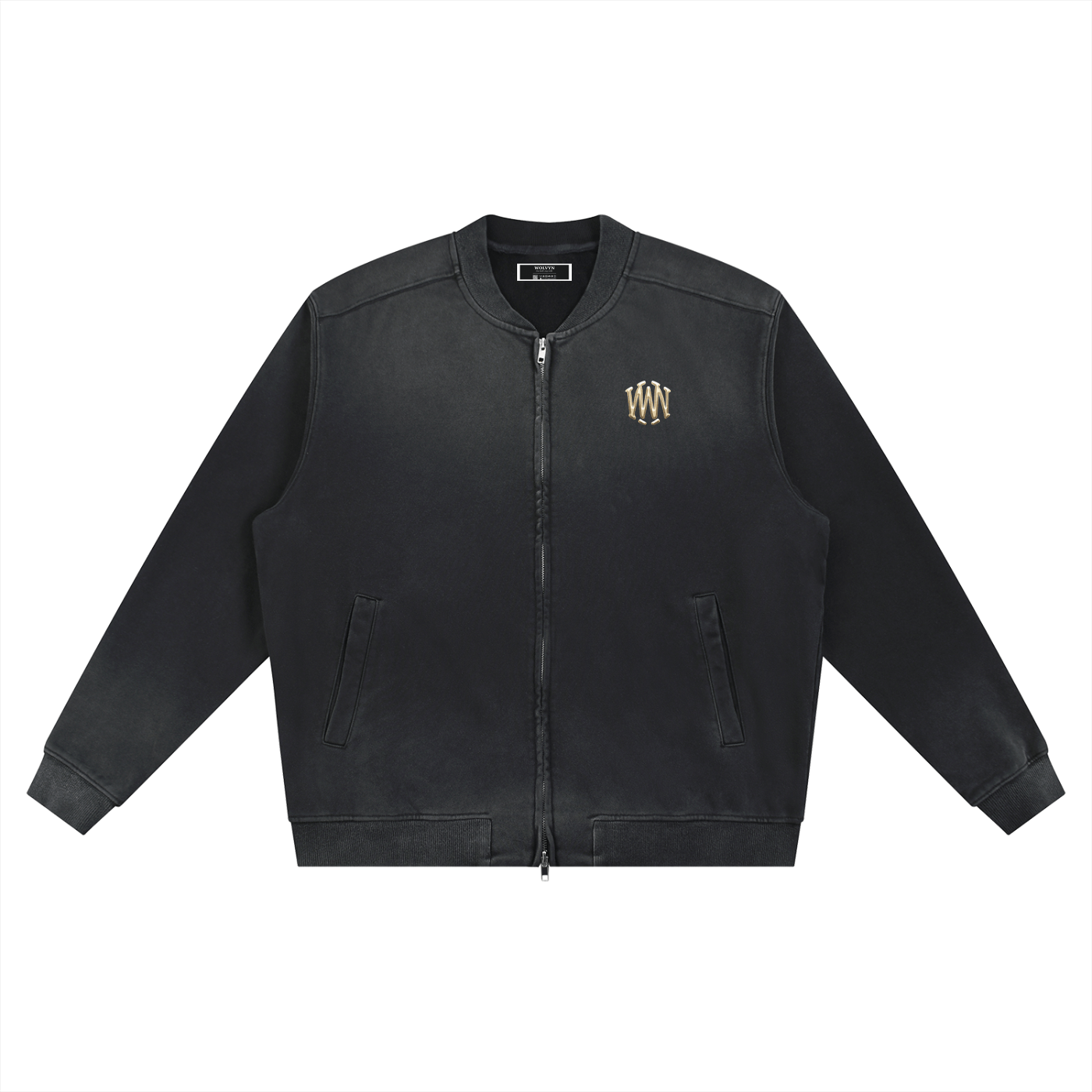 Wolvyn Sun Fade Heavyweight Baseball Jacket - Wolvyn Apparel