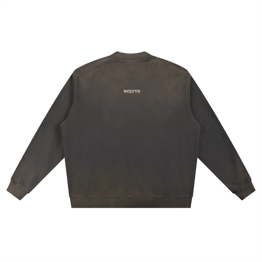 Wolvyn Sun Fade Heavyweight Baseball Jacket - Wolvyn Apparel