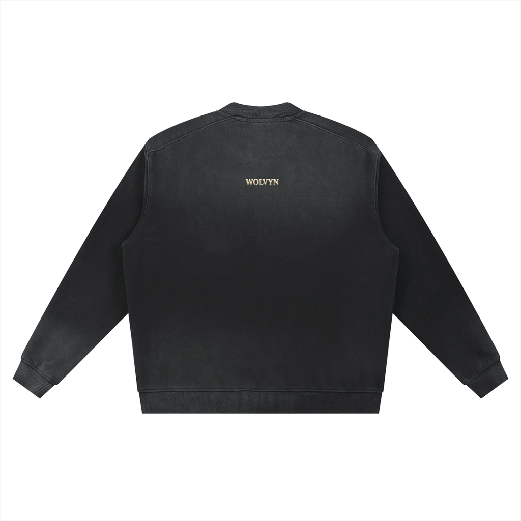Wolvyn Sun Fade Heavyweight Baseball Jacket - Wolvyn Apparel