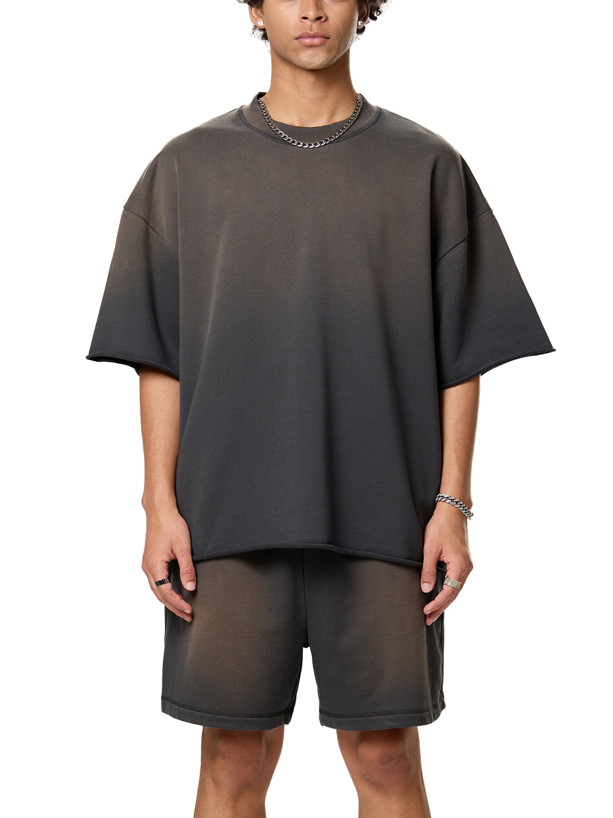 Wolvyn Sun Fade Raw Edge T-Shirt - Wolvyn Apparel