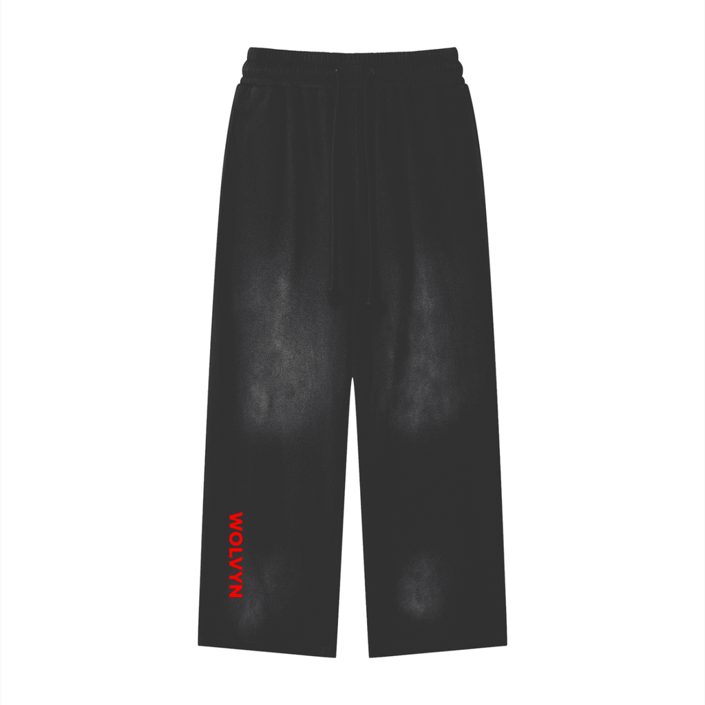 Wolvyn Sunfade Loose Fit Cotton Sweatpants unisex thick 350g drawstring waist handcrafted 40×52 cm print