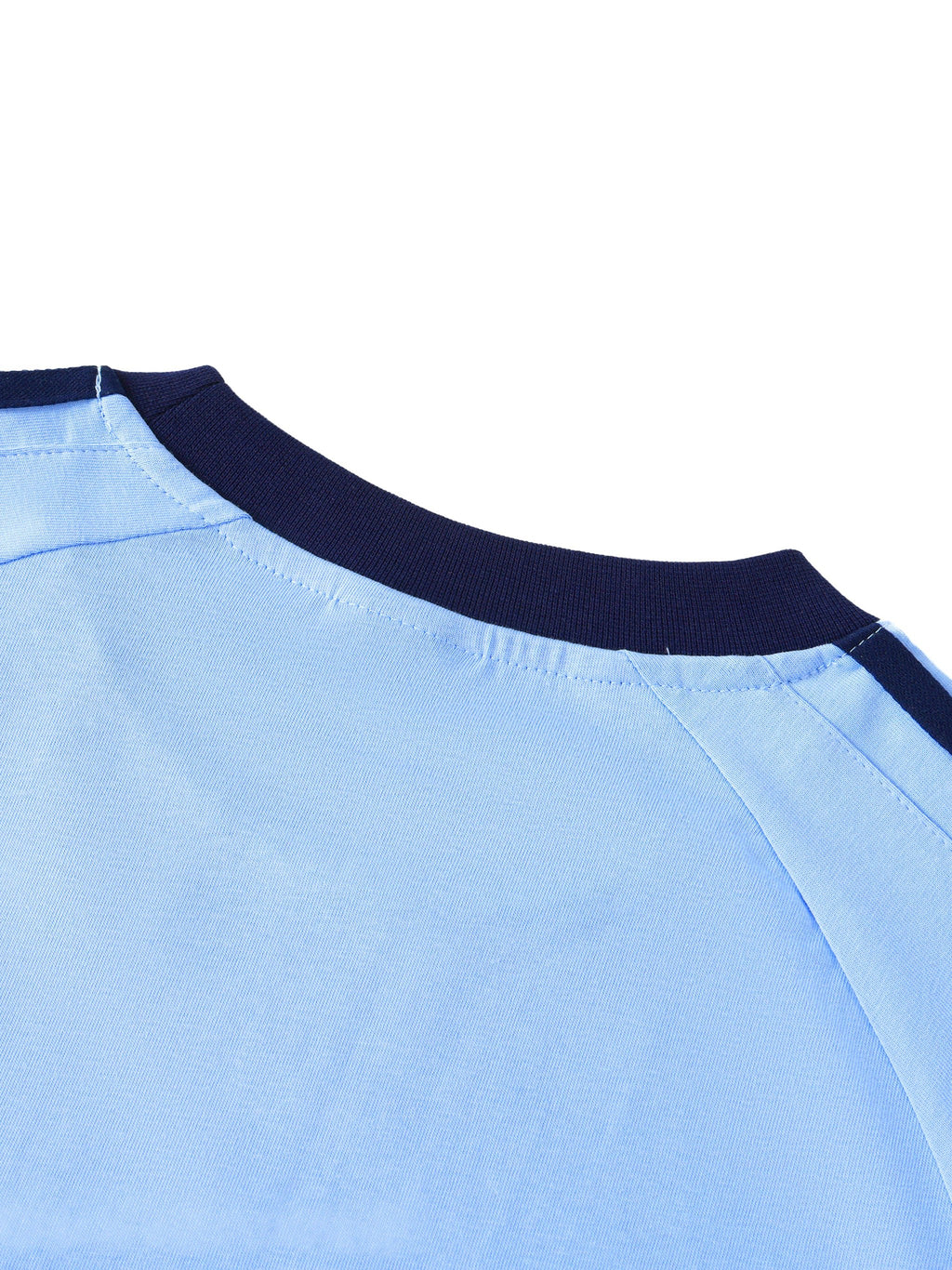 Wolvyn Tennis Club Contrast Tape Crewneck Cotton T-Shirt - Wolvyn Apparel