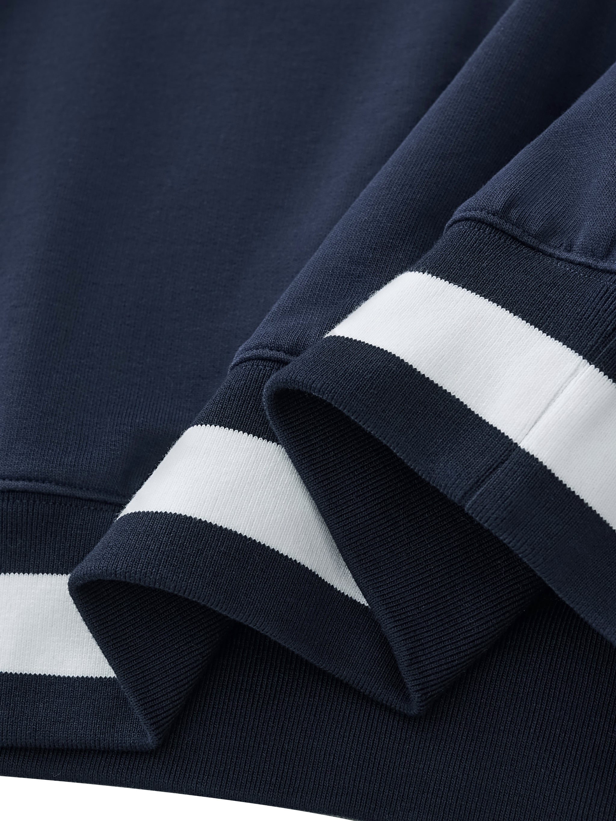 Wolvyn Tennis Club V - Neck Contrast Collar Boxy Sweatshirt - Wolvyn Apparel