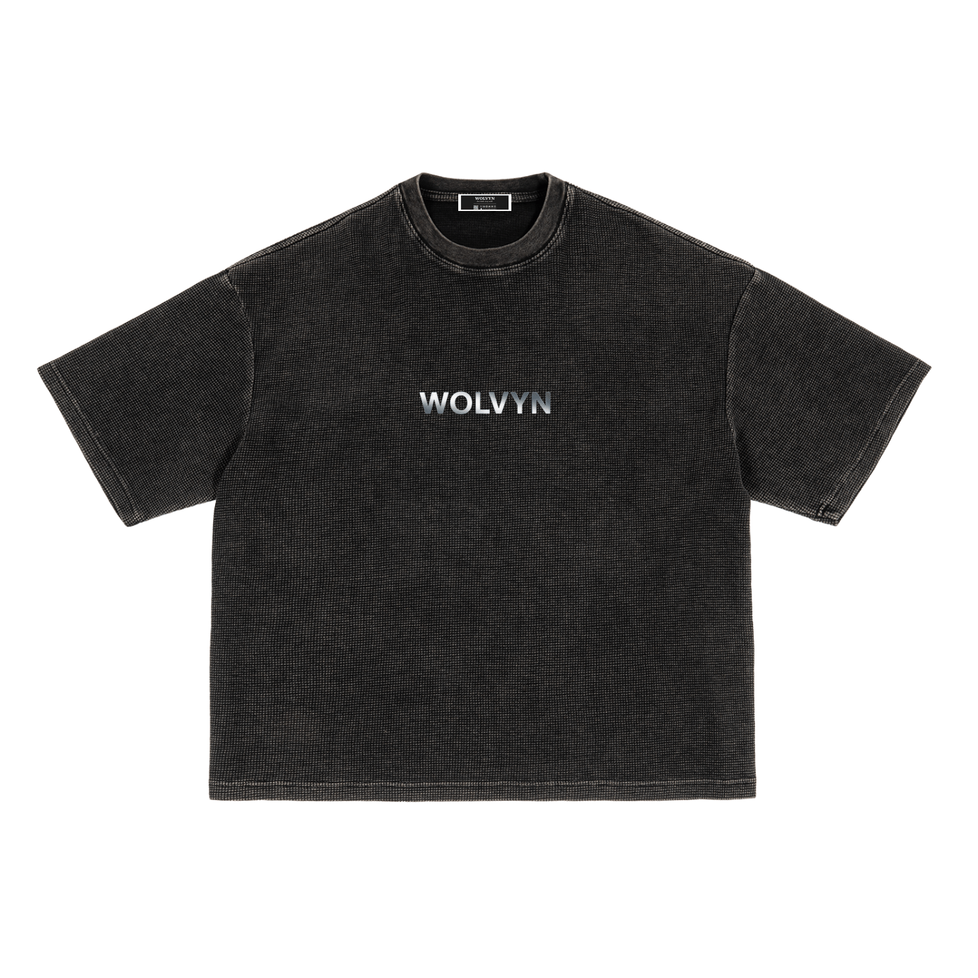 Wolvyn Textured Waffle Washed Boxy T-Shirt - Wolvyn Apparel