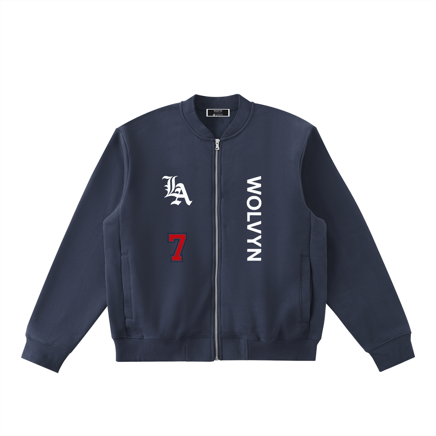 Wolvyn “The Brand” Zip - Up Fleeced Varsity Jacket - Wolvyn Apparel