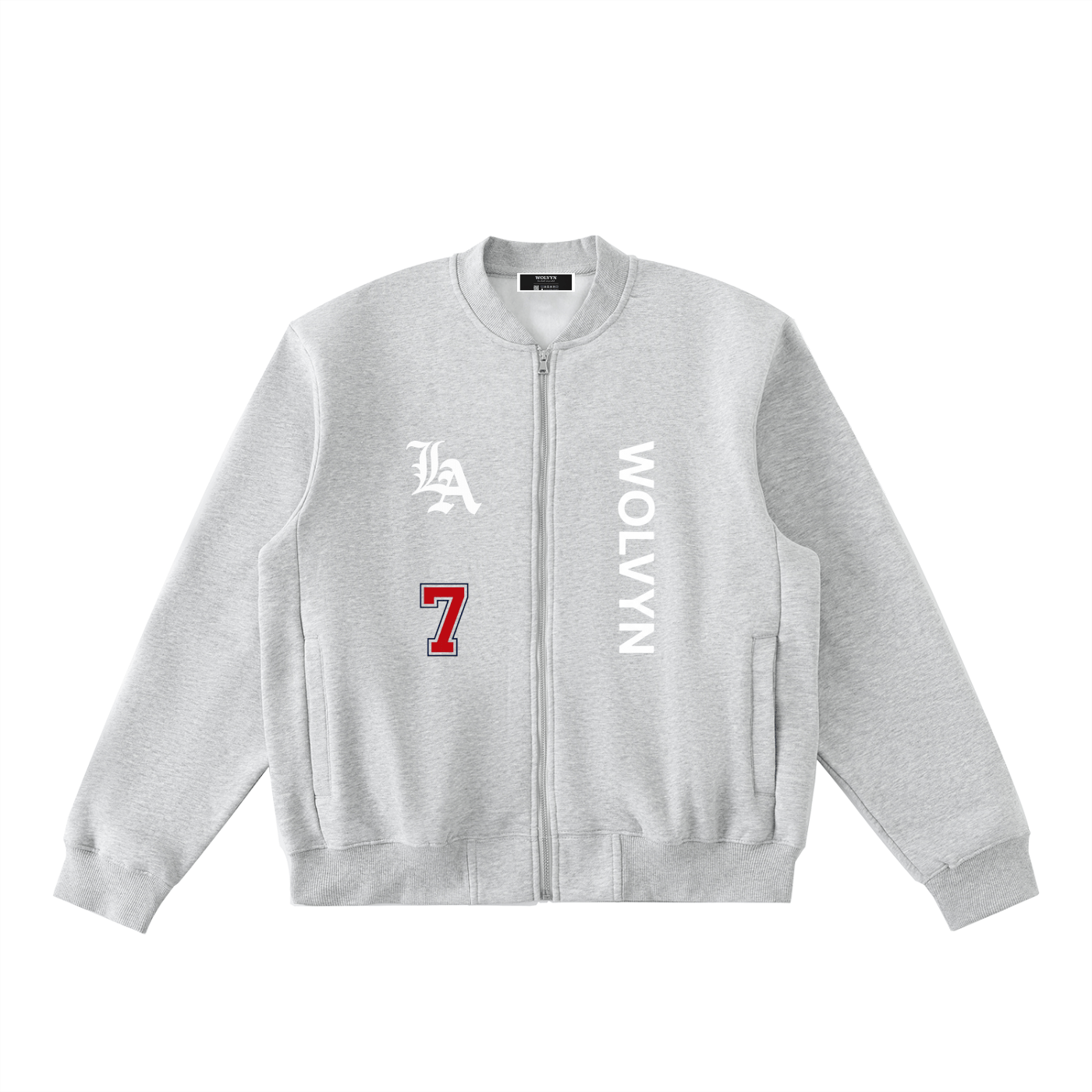 Wolvyn “The Brand” Zip - Up Fleeced Varsity Jacket - Wolvyn Apparel