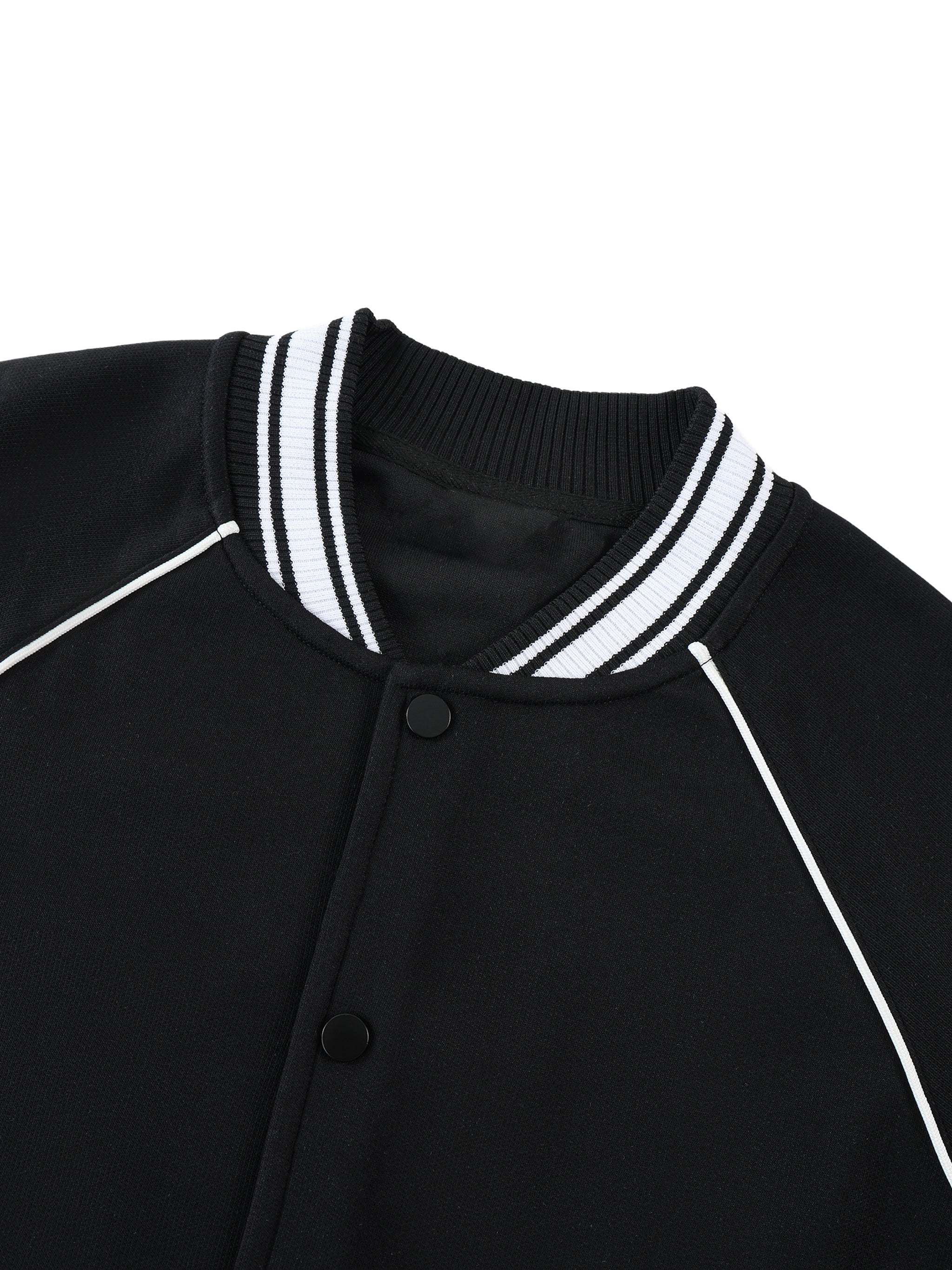 Wolvyn The Nun Contrast Trim Raglan Varsity Jacket - Wolvyn Apparel