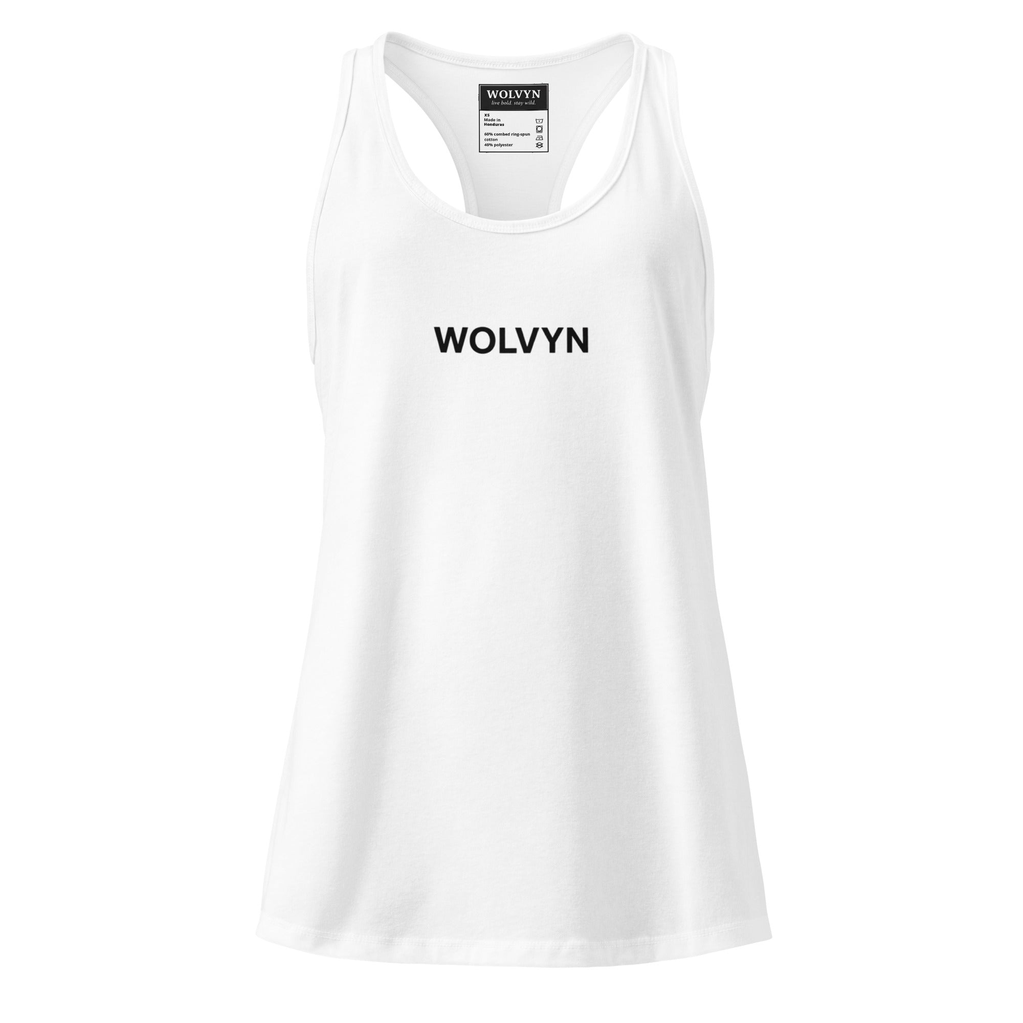 Wolvyn Women’s fitted racerback tank top - Wolvyn Apparel