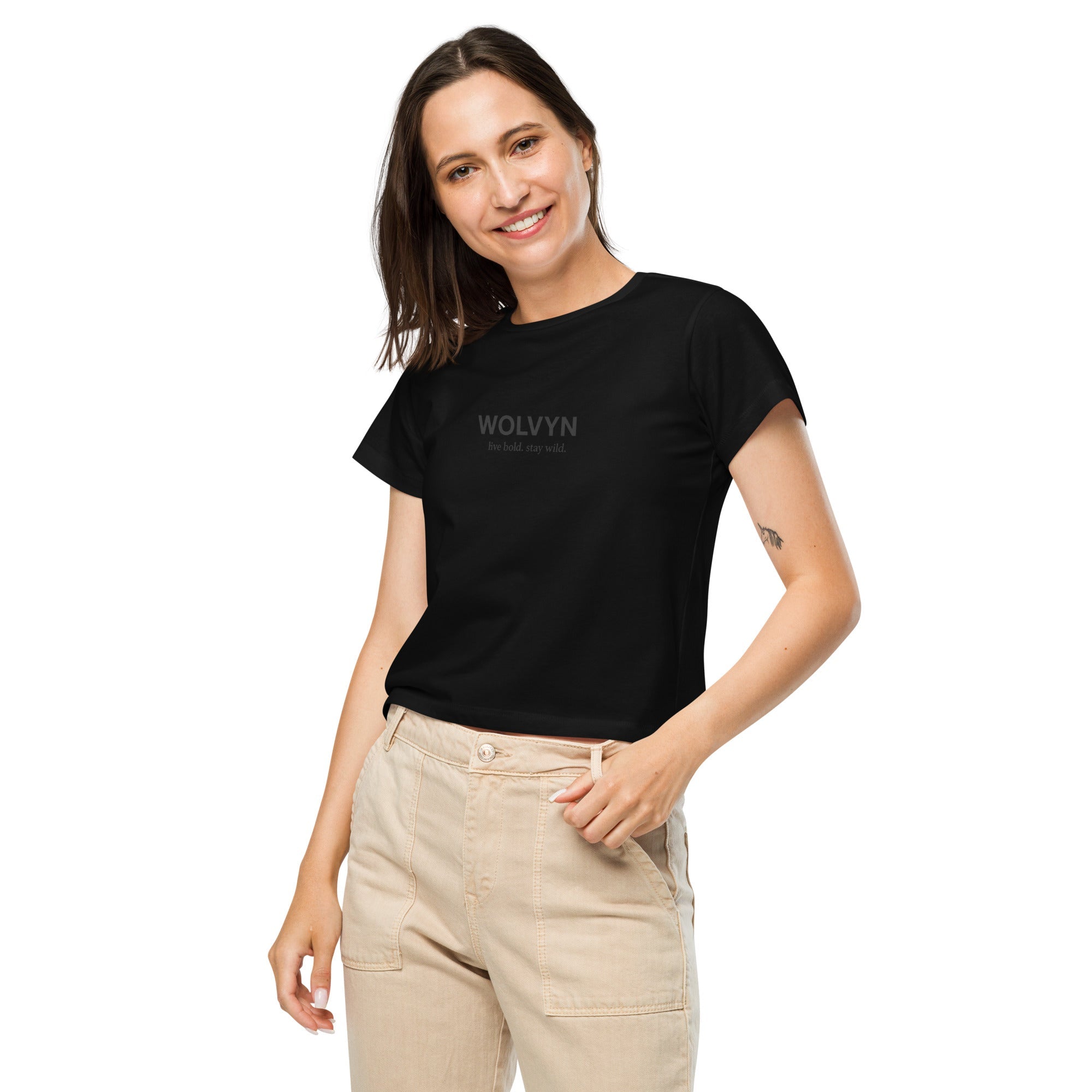 Wolvyn Women’s high - waisted t-shirt - Wolvyn Apparel