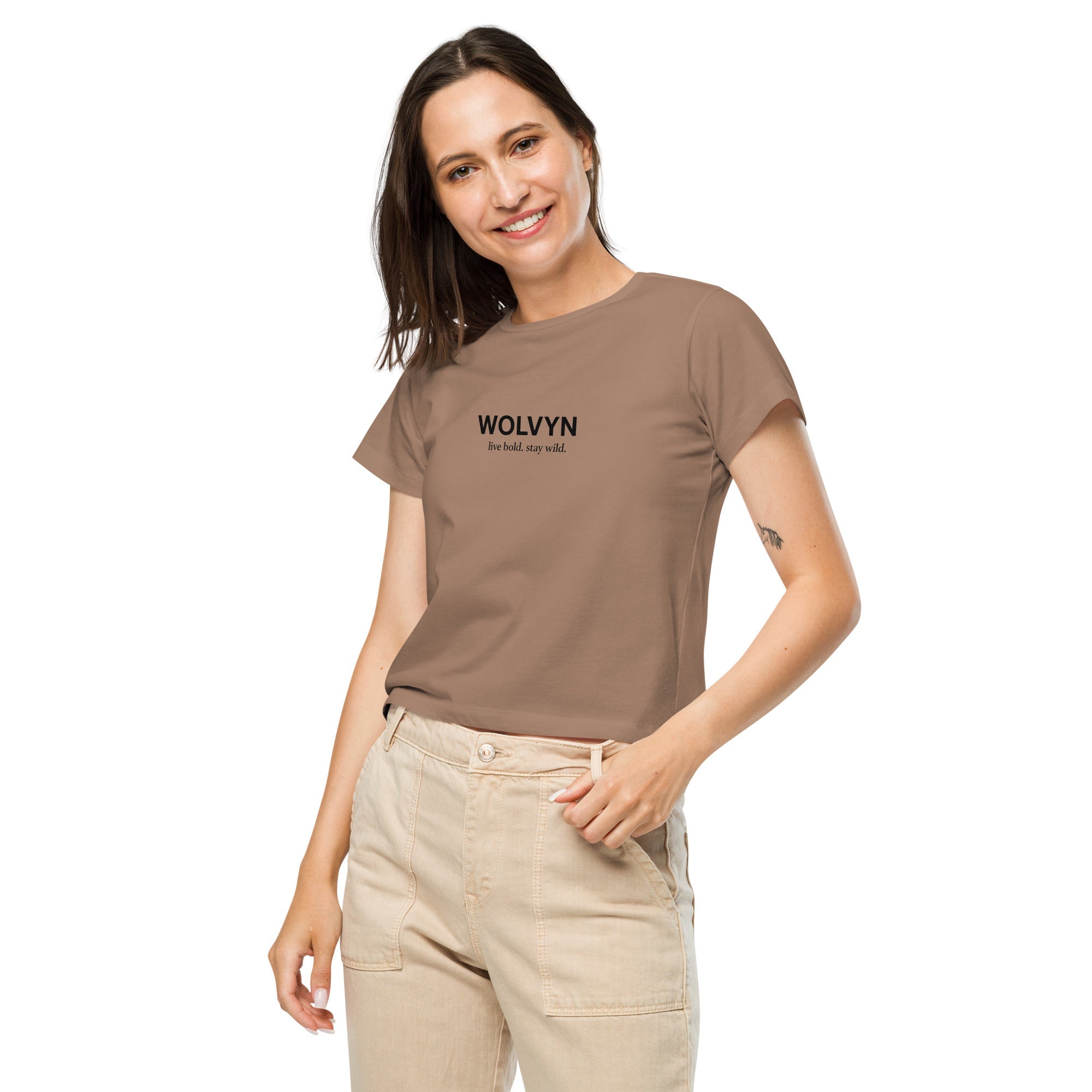 Wolvyn Women’s high - waisted t-shirt - Wolvyn Apparel