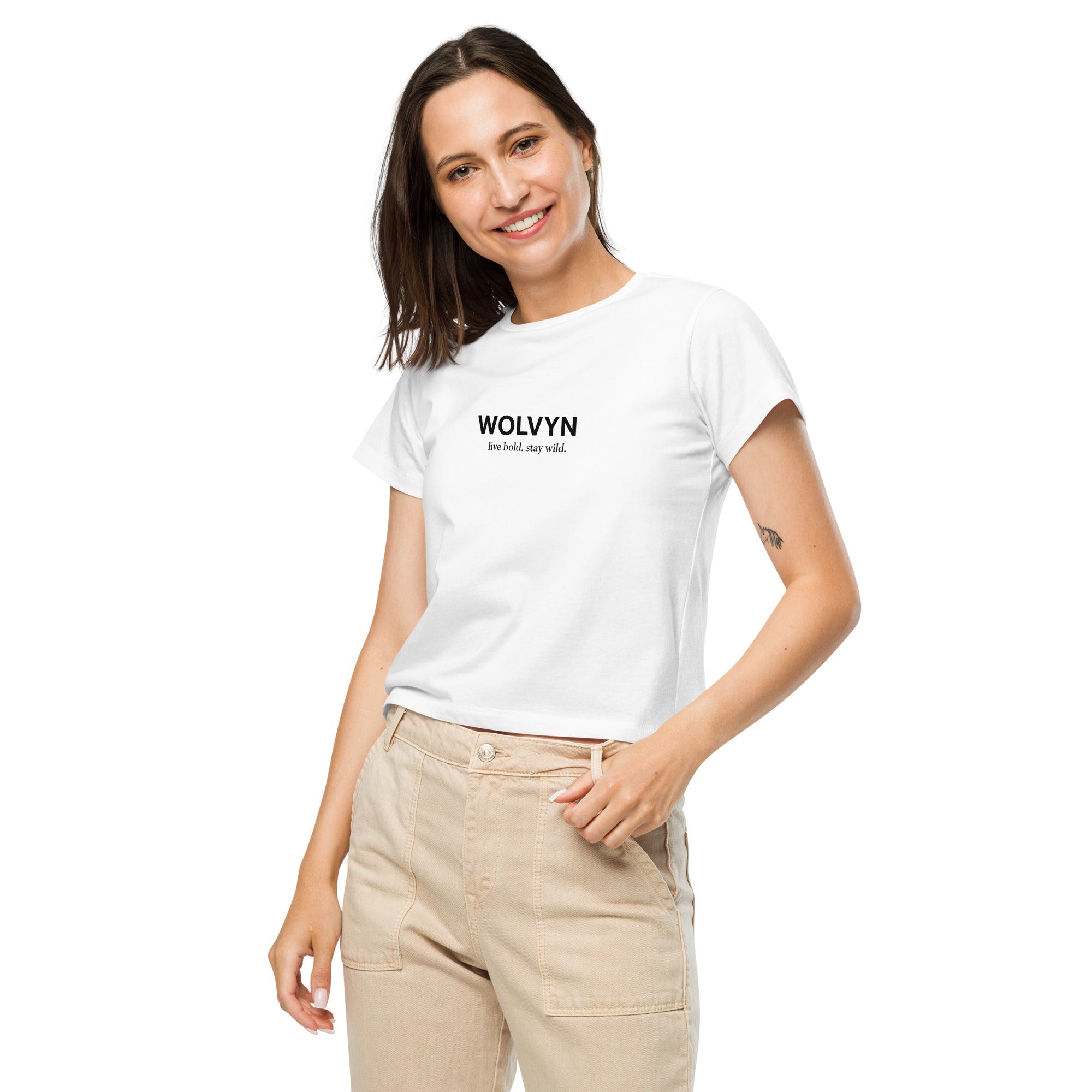 Wolvyn Women’s high - waisted t-shirt - Wolvyn Apparel