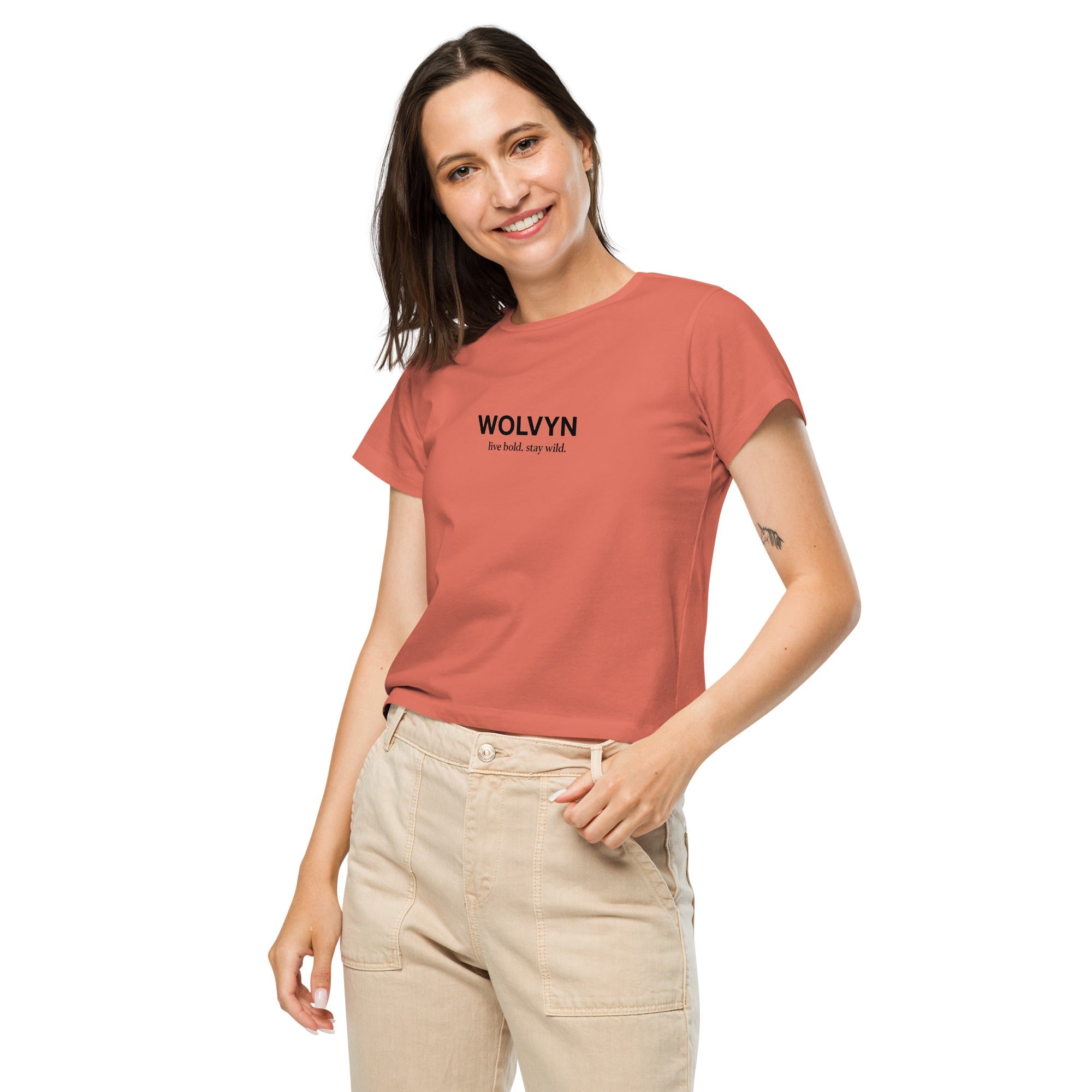 Wolvyn Women’s high - waisted t-shirt - Wolvyn Apparel