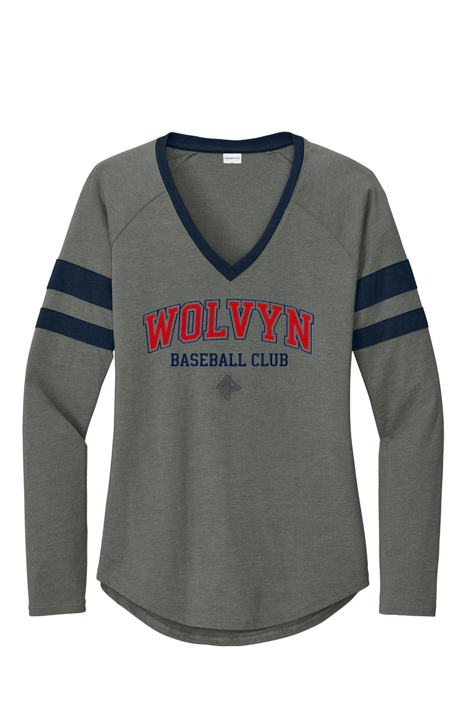 Wolvyn Women's Stripe V - Neck Tee - Wolvyn Apparel