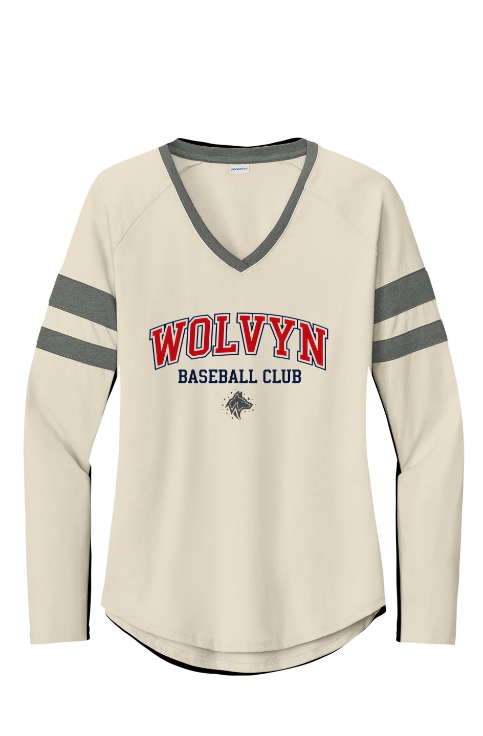 Wolvyn Women's Stripe V - Neck Tee - Wolvyn Apparel